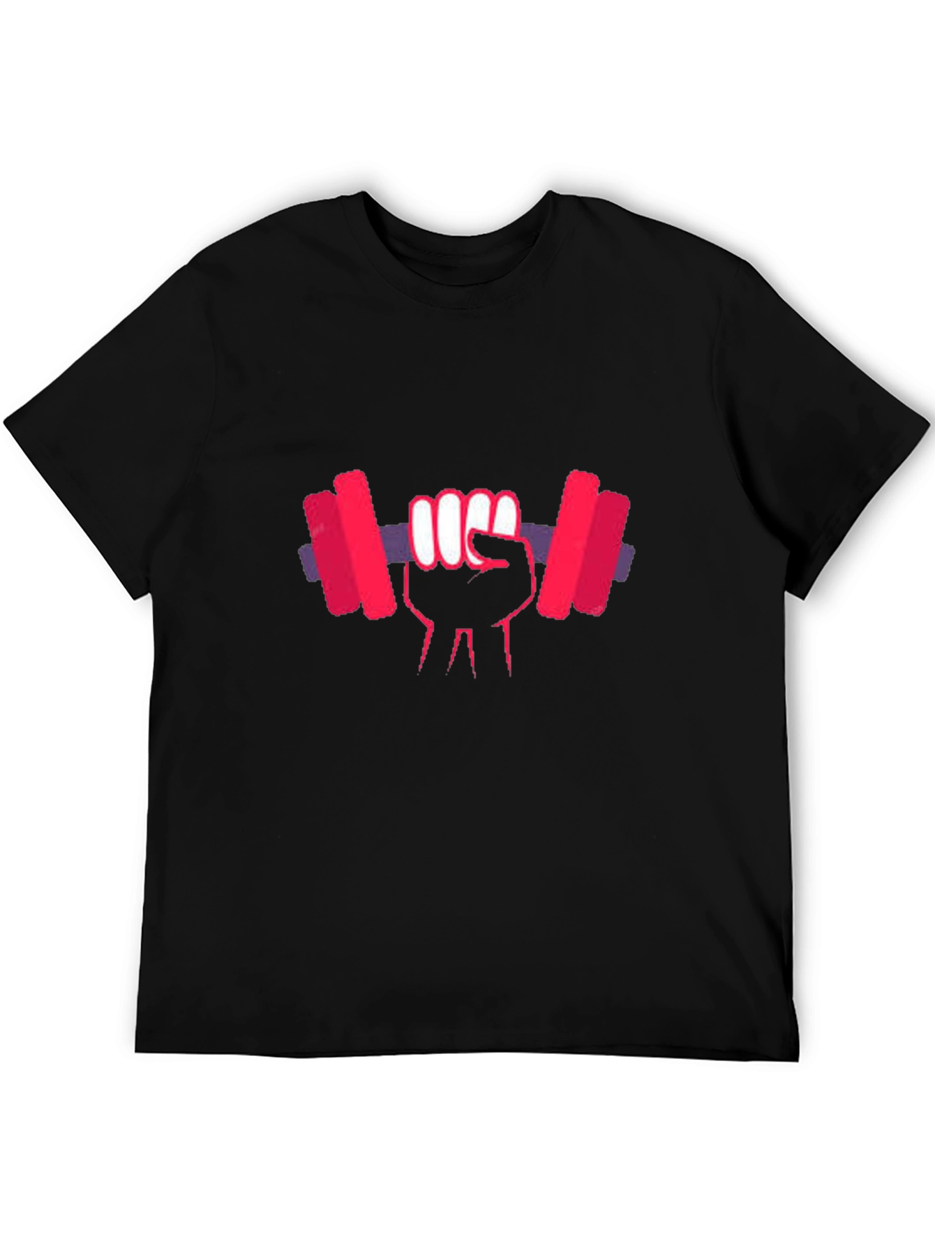 Weightlifting Fist Graphic T-Shirt - Black Cotton Tee