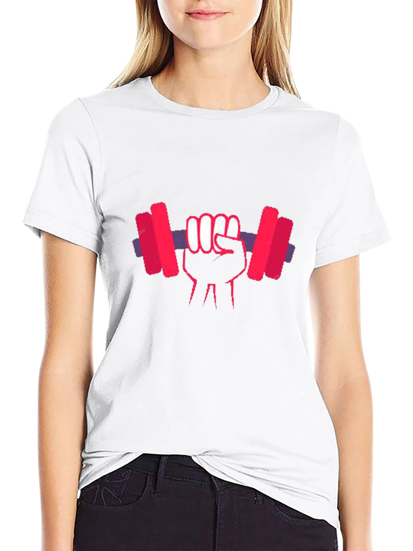 Weightlifting Fist Graphic T-Shirt - Black Cotton Tee