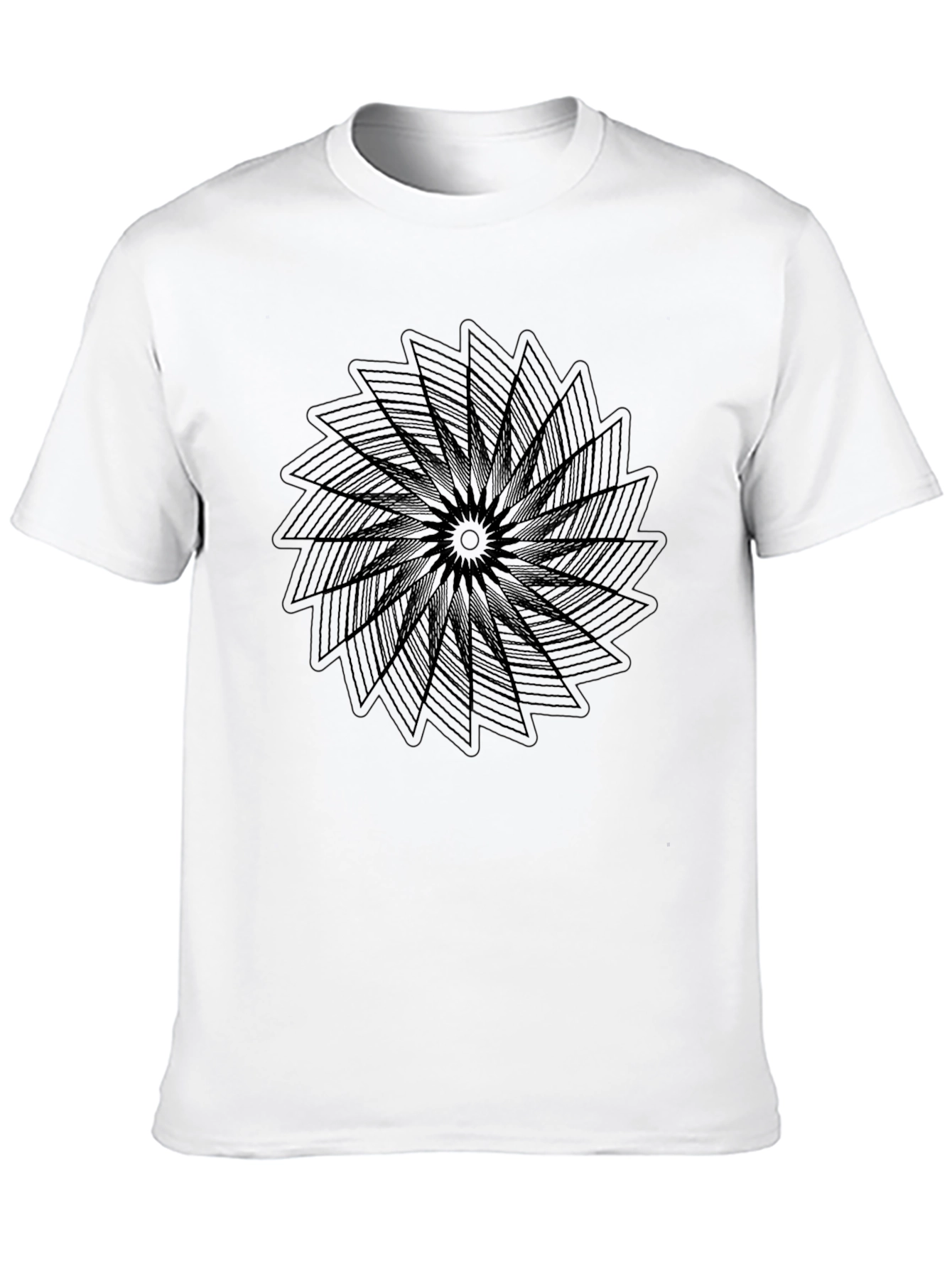 Geometric Mandala Black T-Shirt