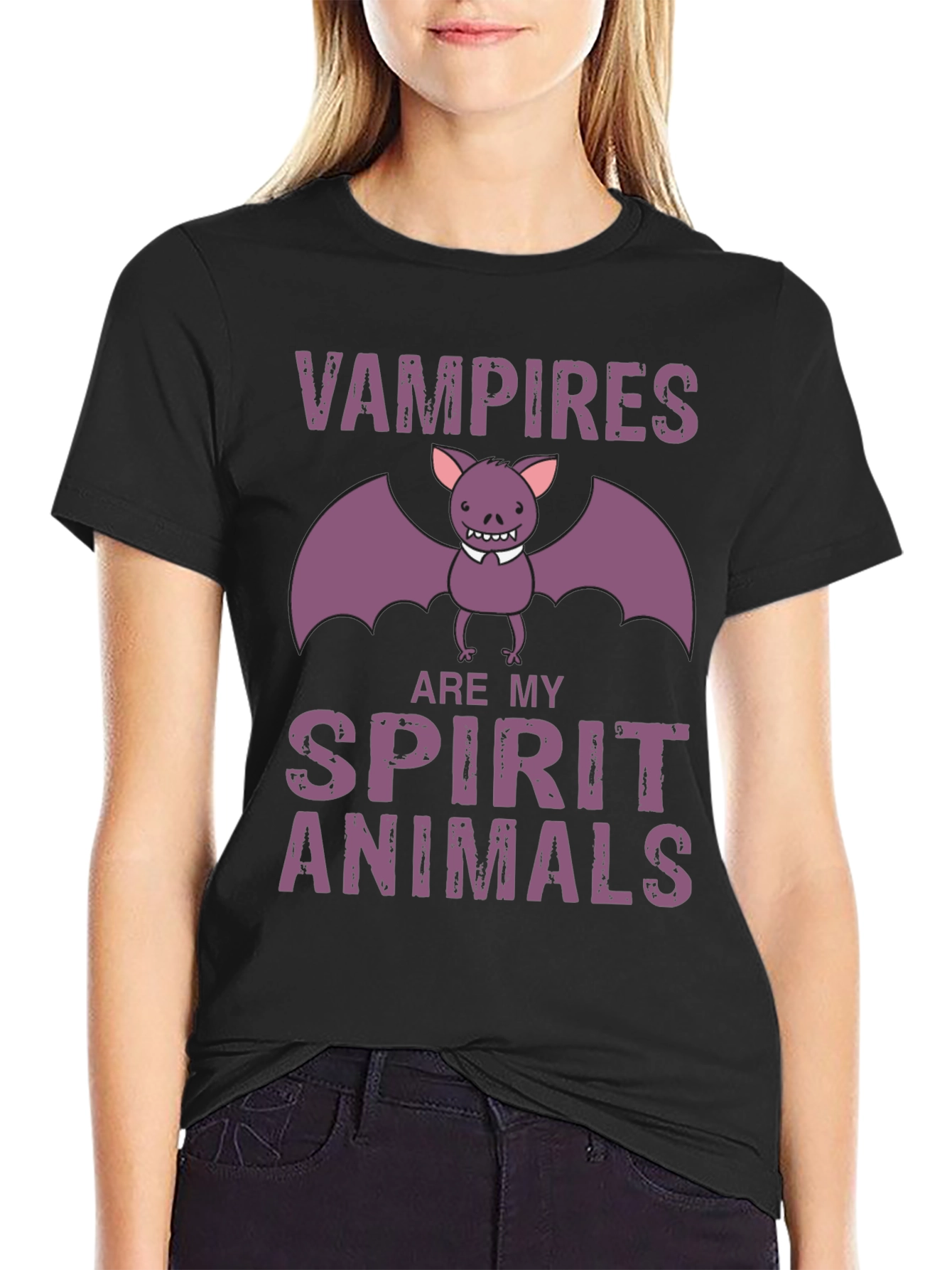 Vampires Are My Spirit Animals Graphic Tee - Halloween