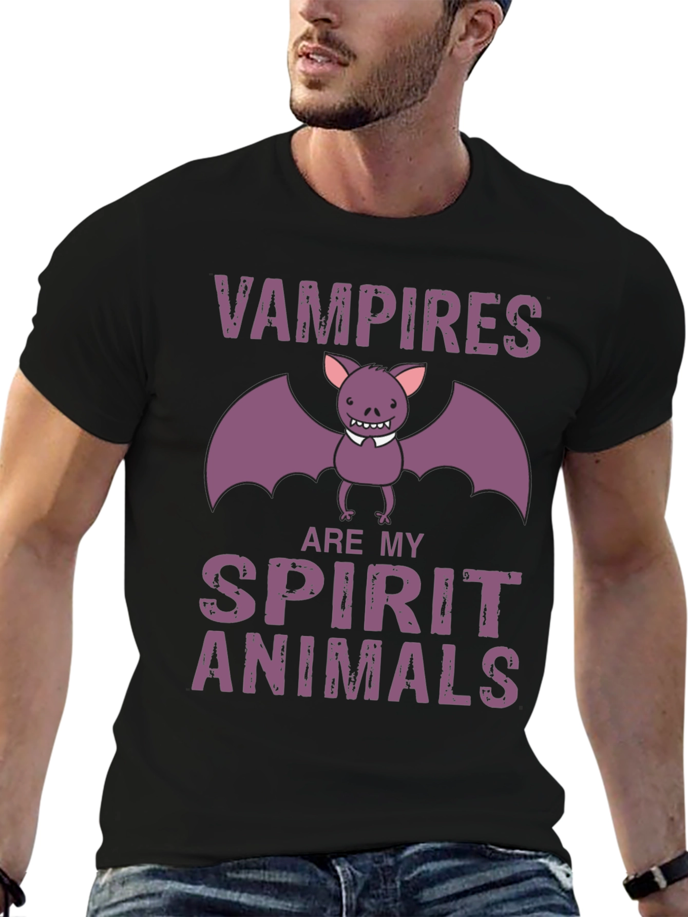 Vampires Are My Spirit Animals Graphic Tee - Halloween