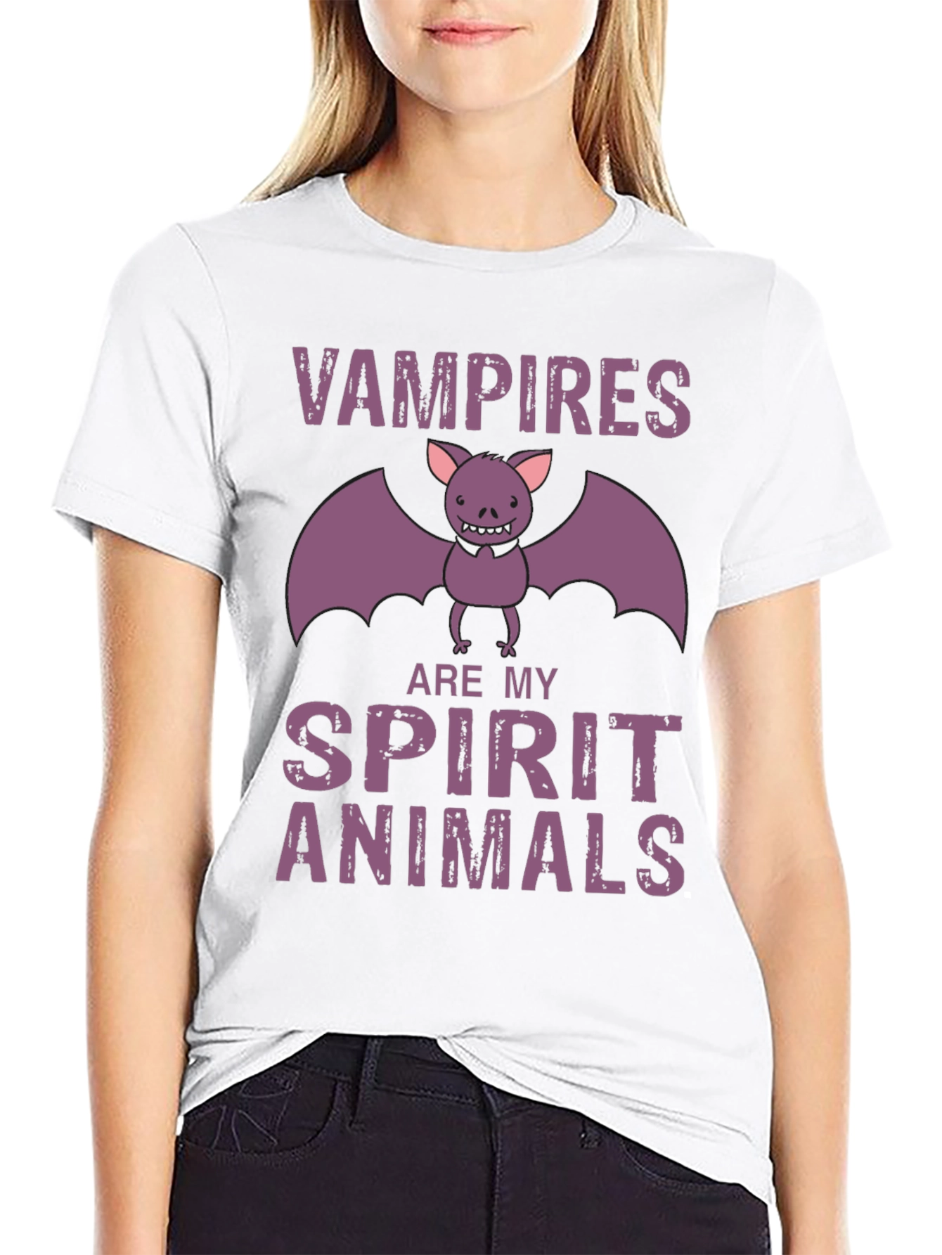Vampires Are My Spirit Animals Graphic Tee - Halloween