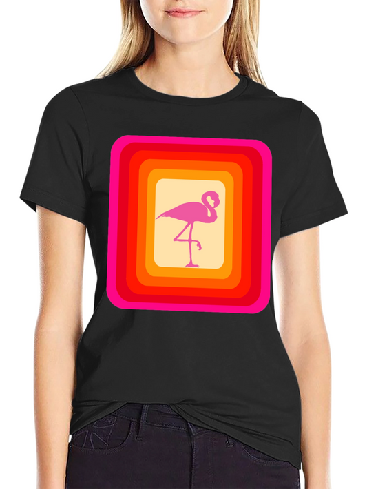 Retro Flamingo Graphic T-Shirt