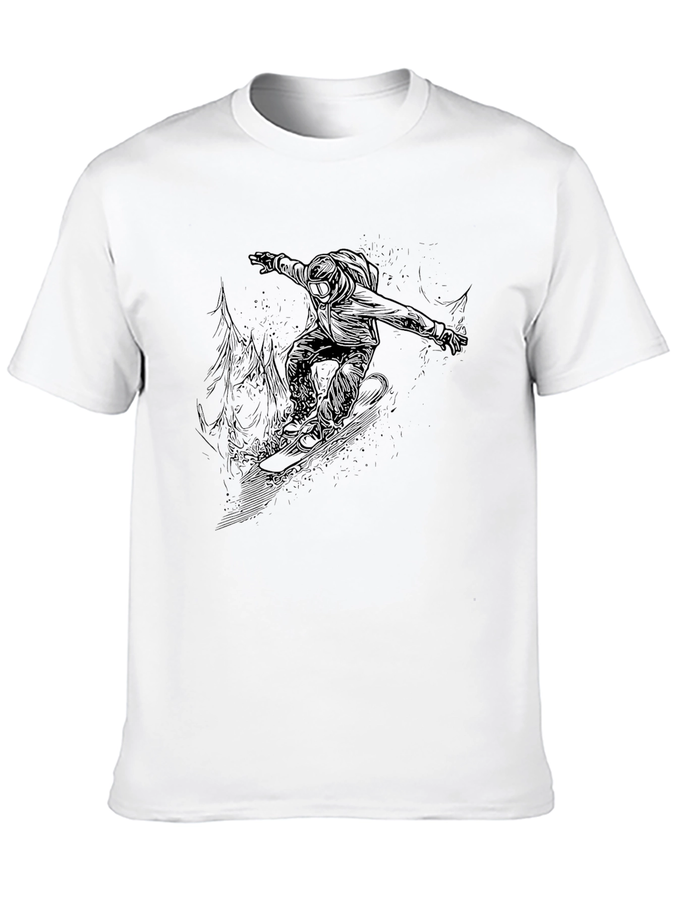 Snowboarder Graphic Black T-Shirt