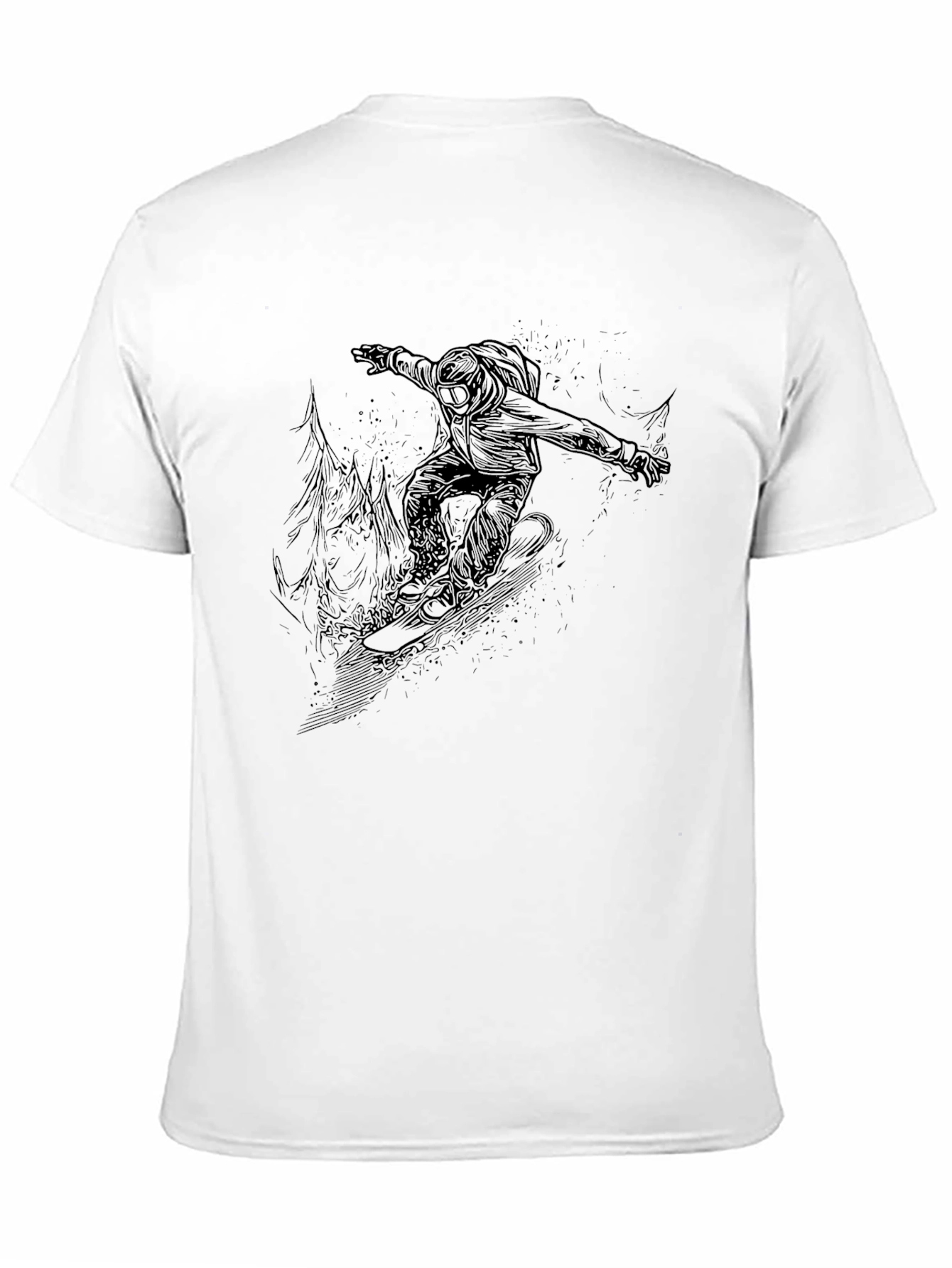 Snowboarder Graphic Black T-Shirt