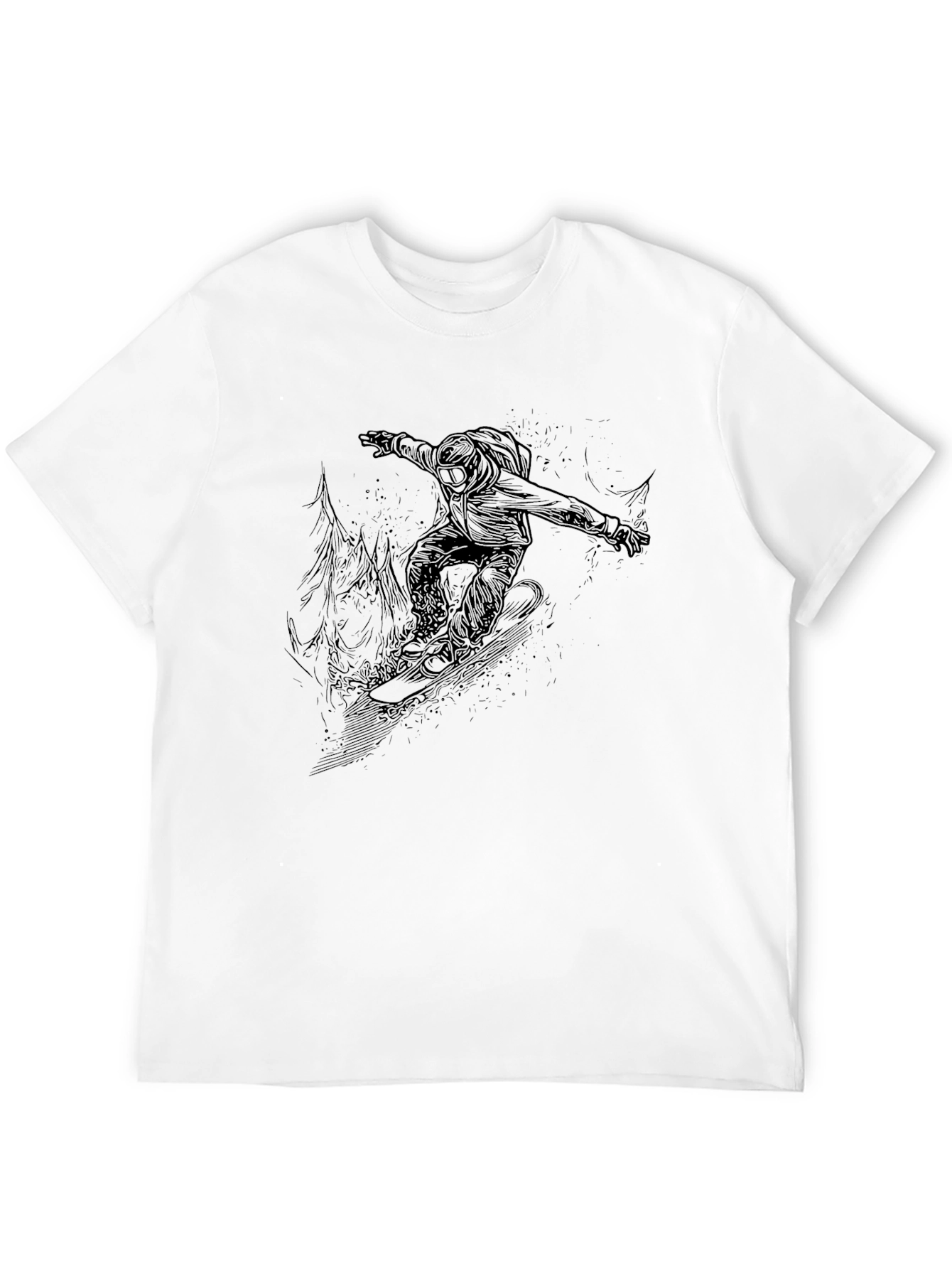 Snowboarder Graphic Black T-Shirt