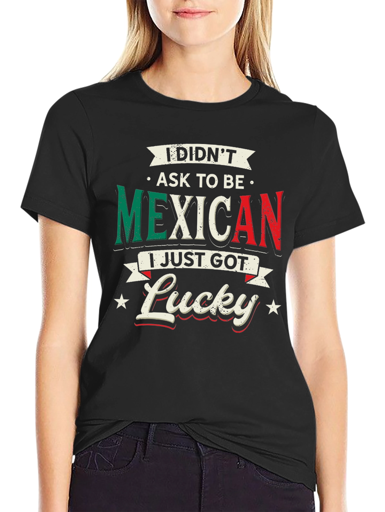 Funny Didnt Ask to Be Mexican Graphic Tee