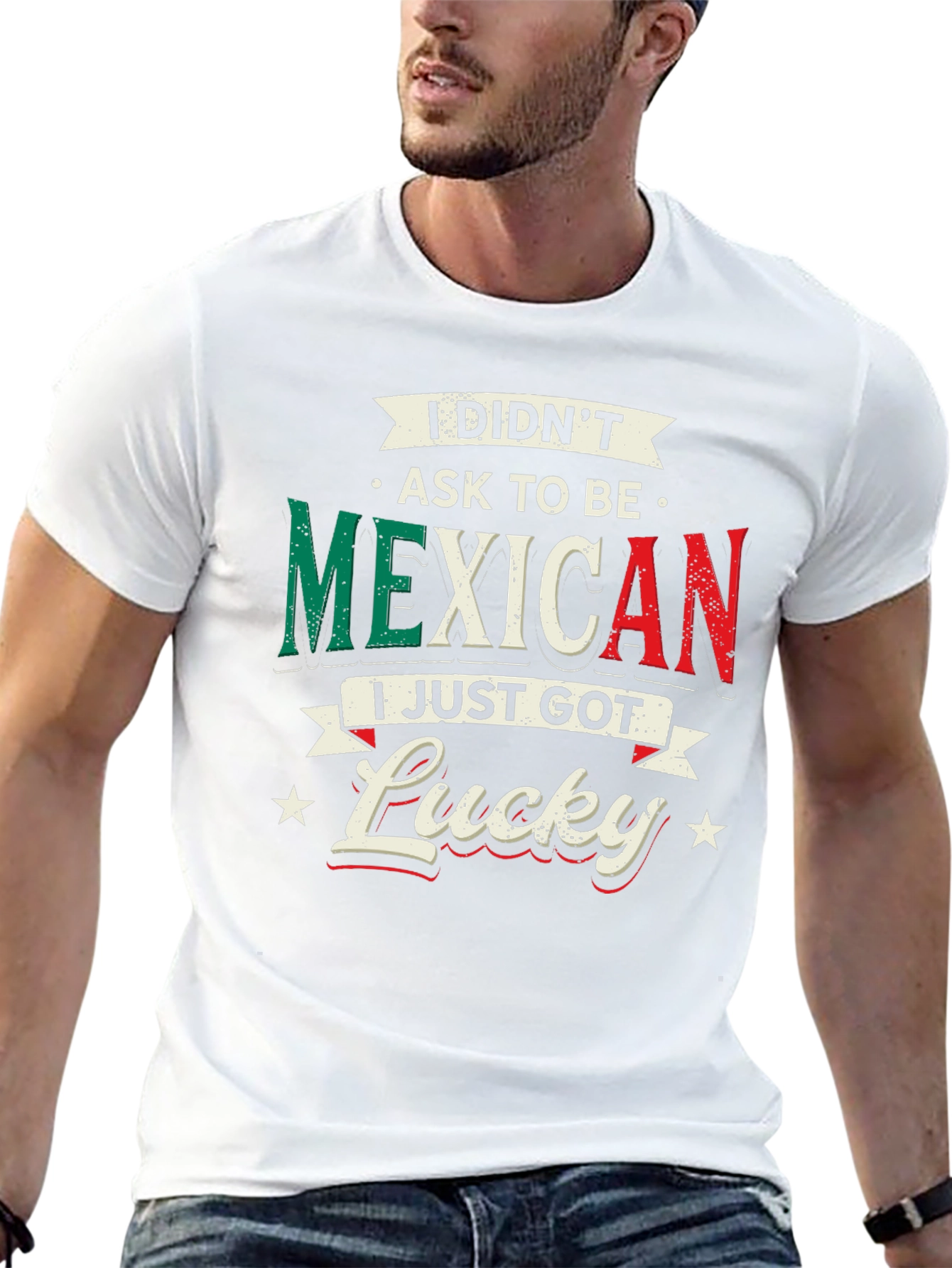 Funny Didnt Ask to Be Mexican Graphic Tee