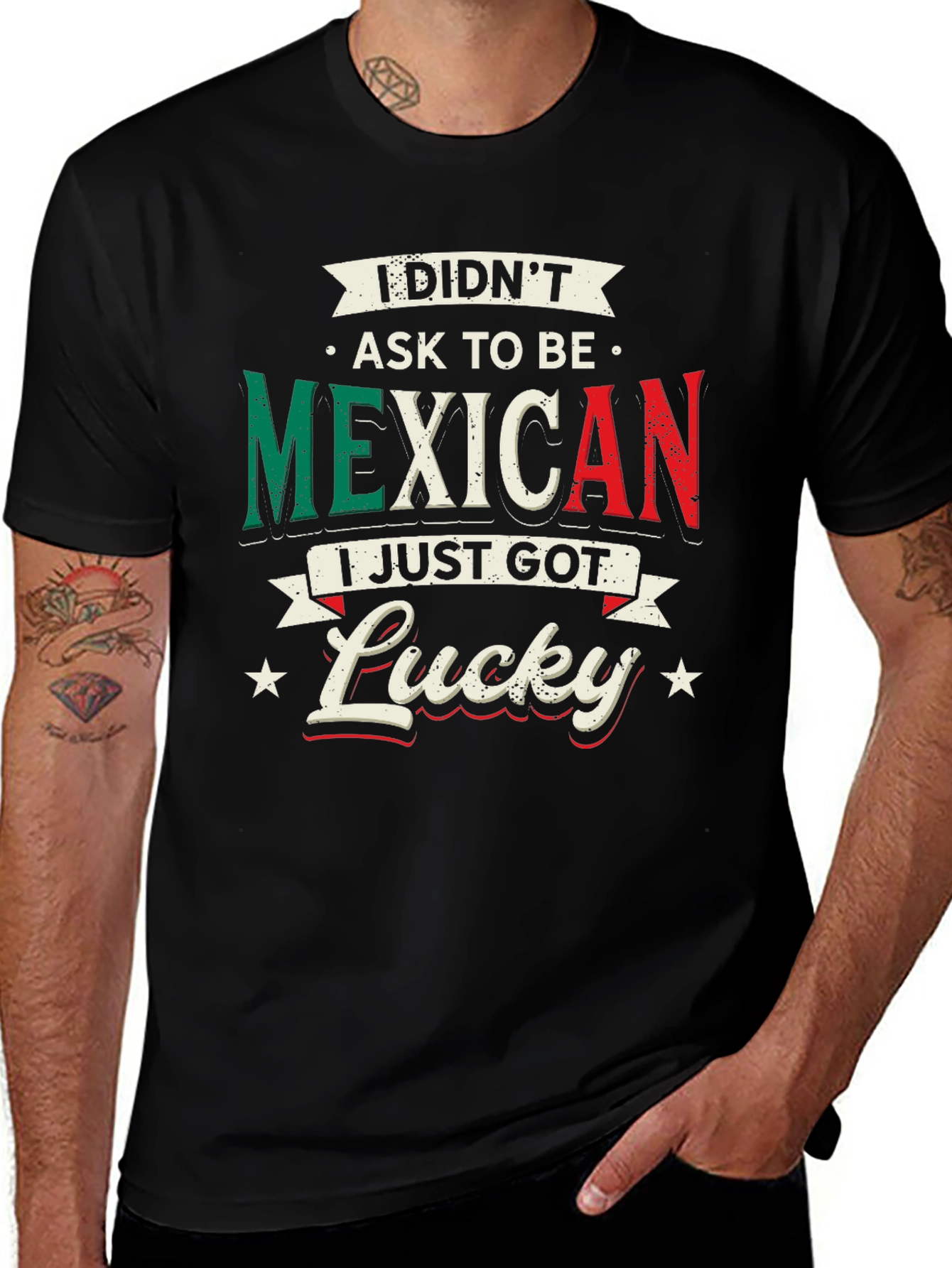 Funny Didnt Ask to Be Mexican Graphic Tee