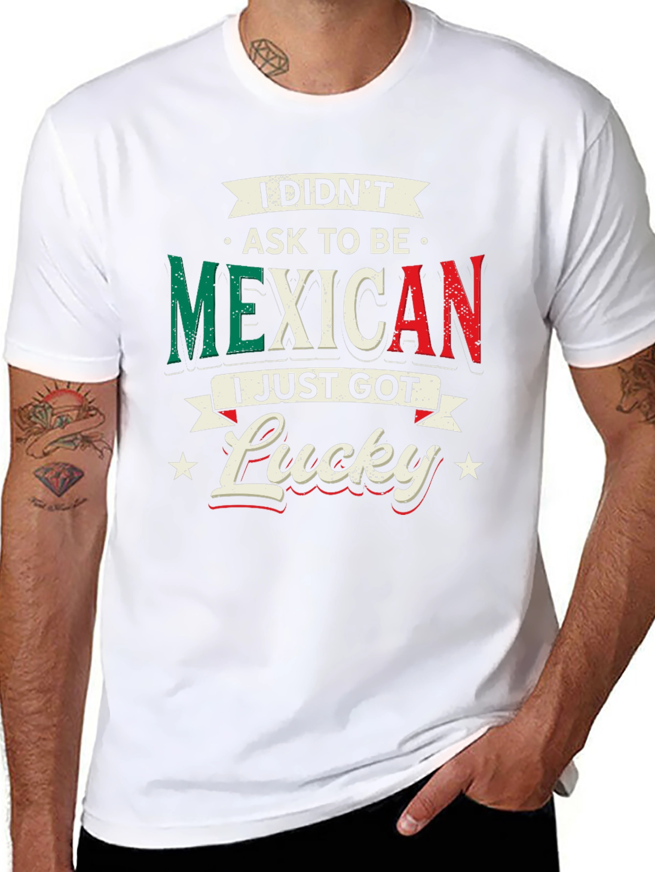Funny Didnt Ask to Be Mexican Graphic Tee