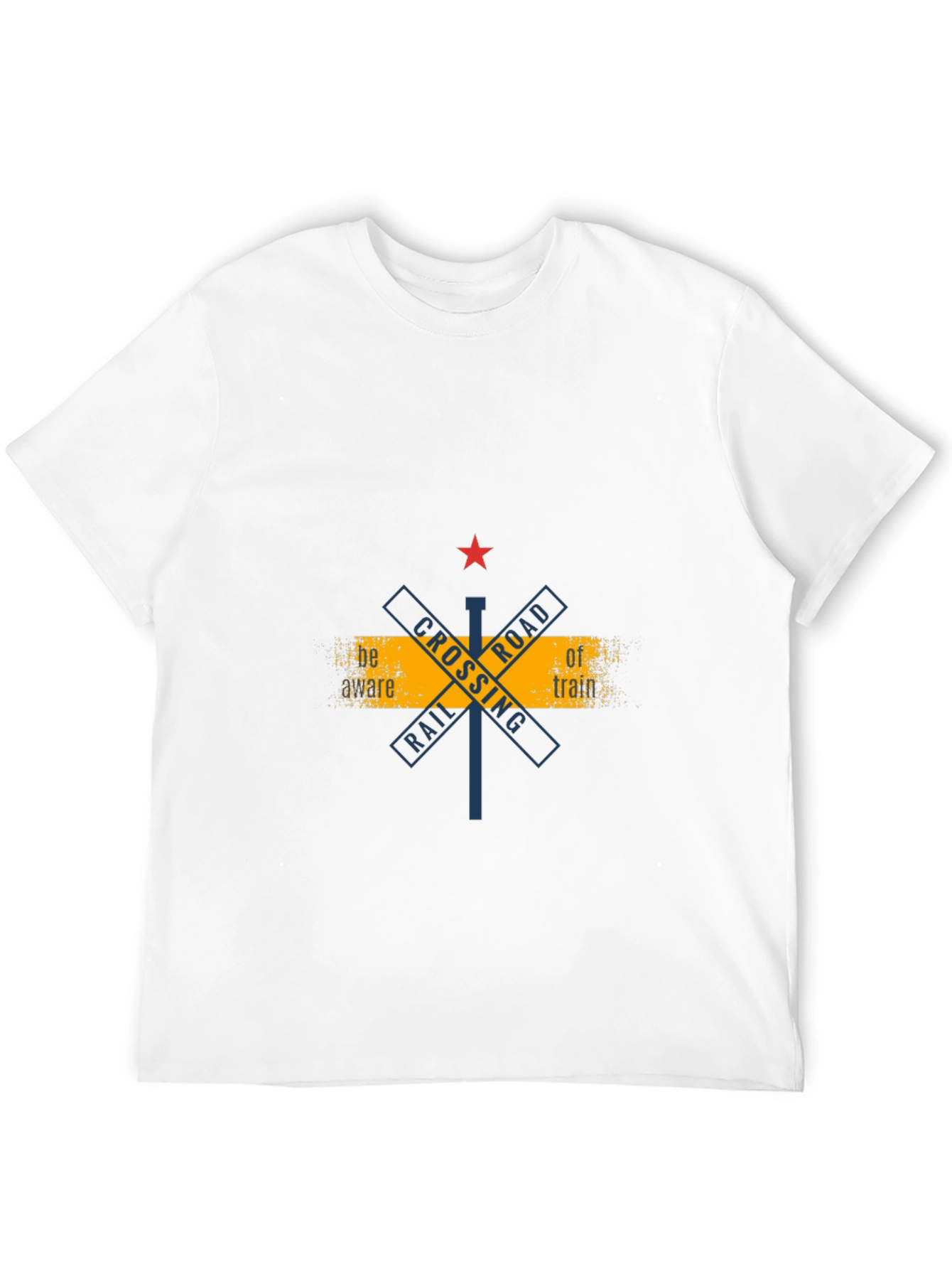 Railroad Crossing Graphic Tee - Black