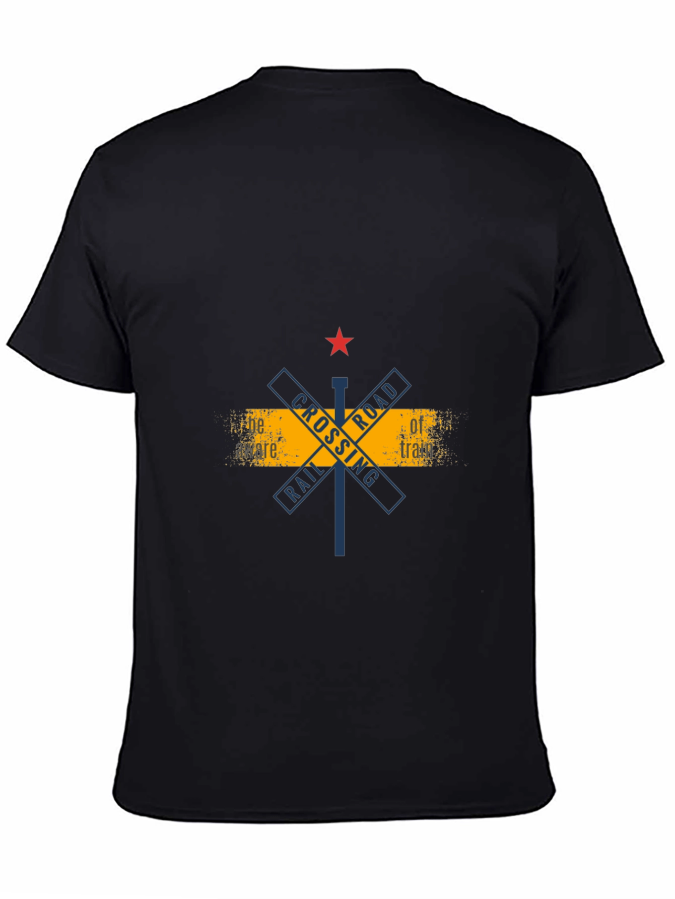 Railroad Crossing Graphic Tee - Black