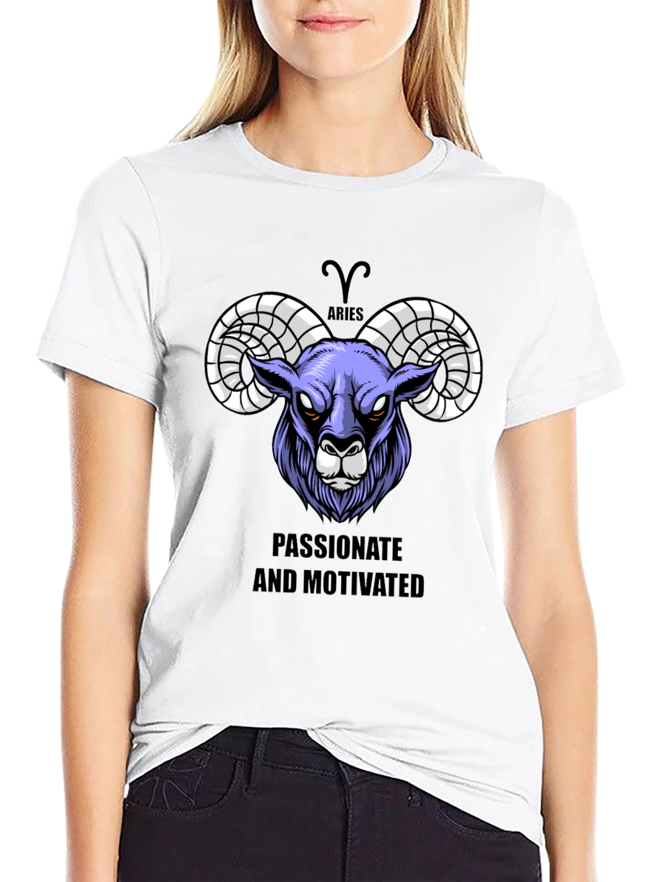 Aries Zodiac Graphic Tee - Passionate & Motivated