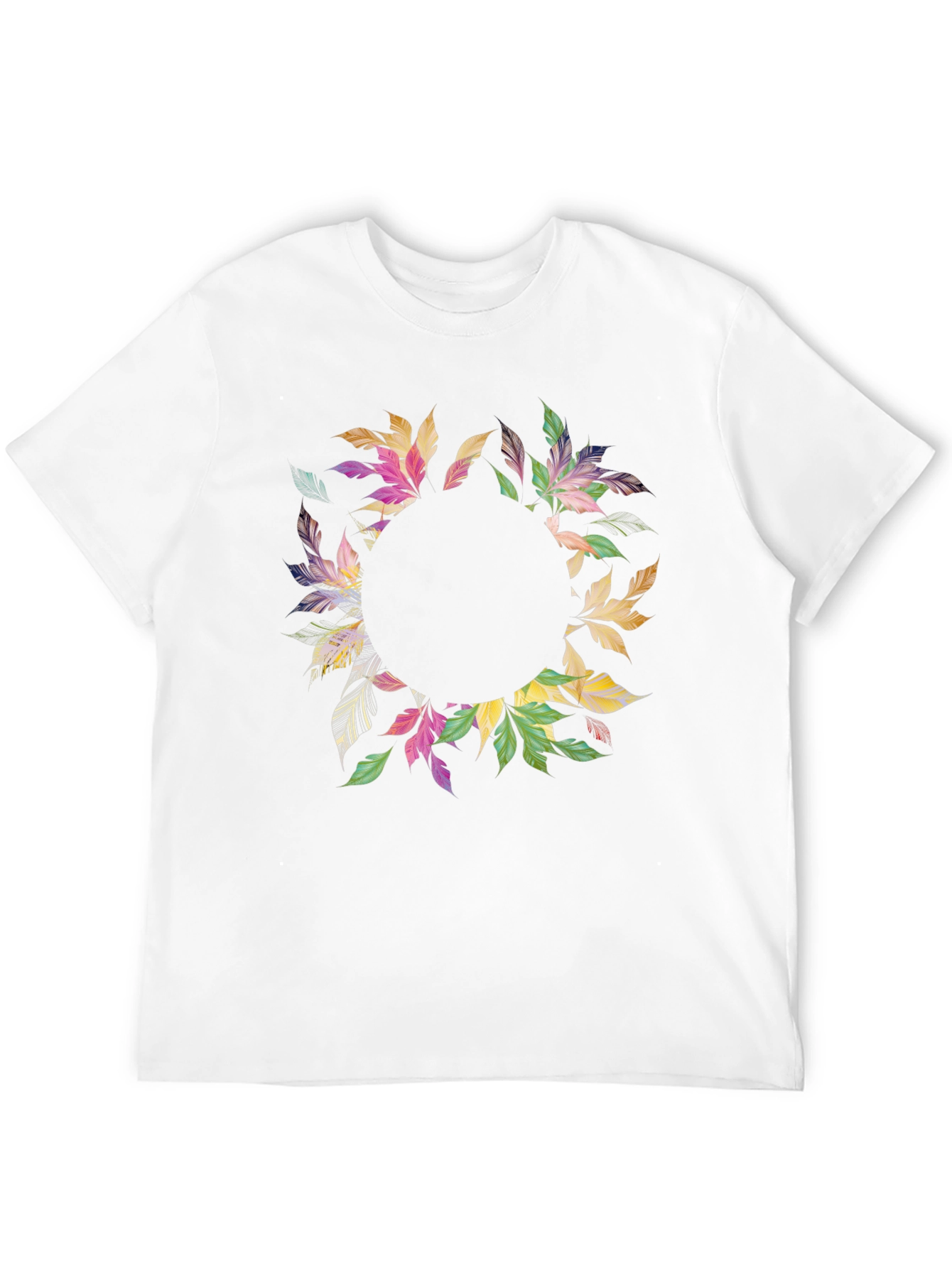 Floral Wreath Black T-Shirt