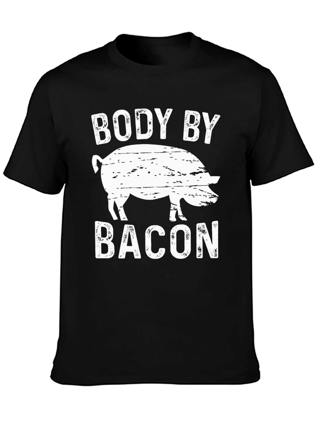 Body by Bacon Funny Pig Graphic T-Shirt