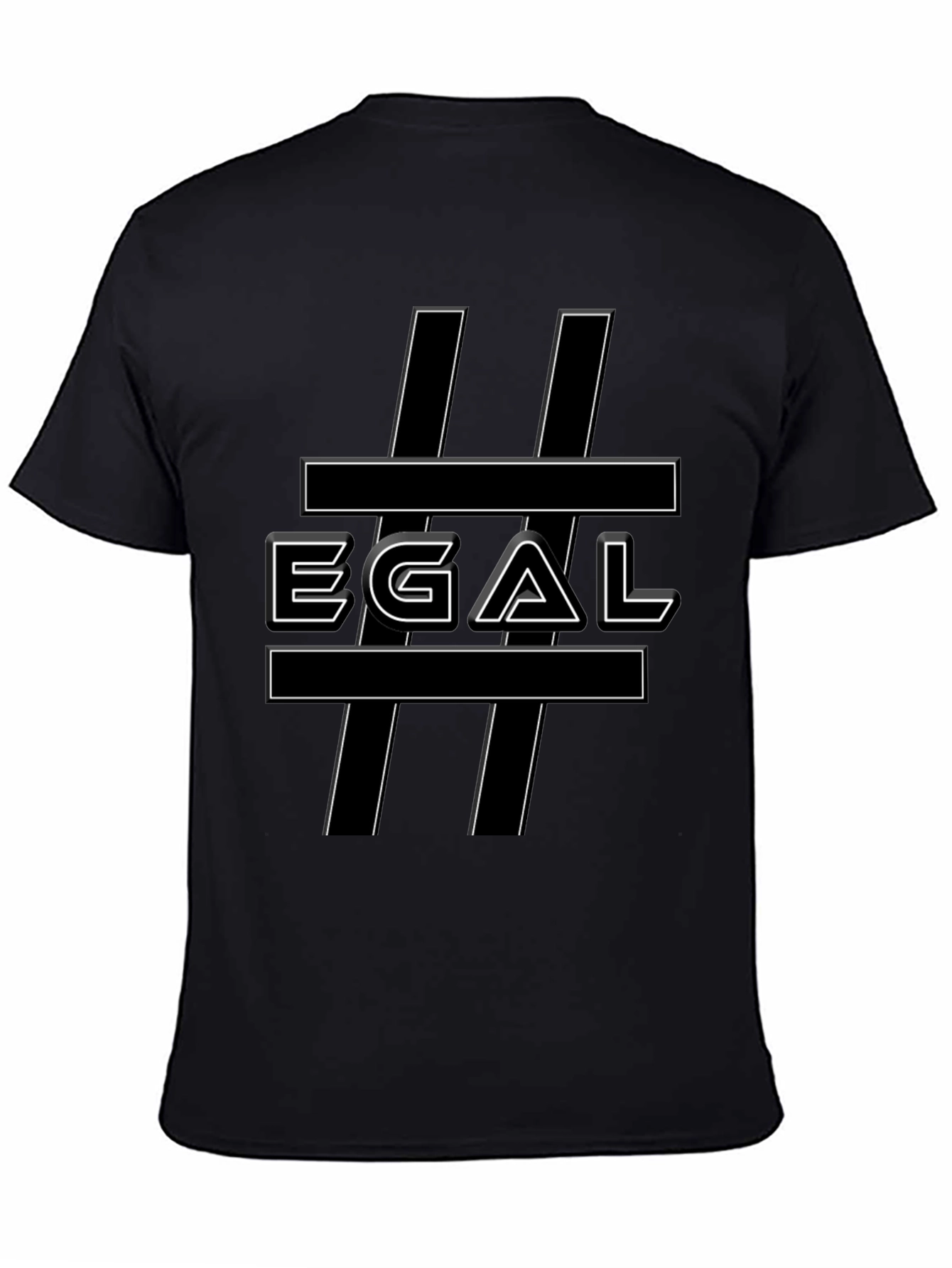 EGAL Graphic Tee - Black Casual T-Shirt