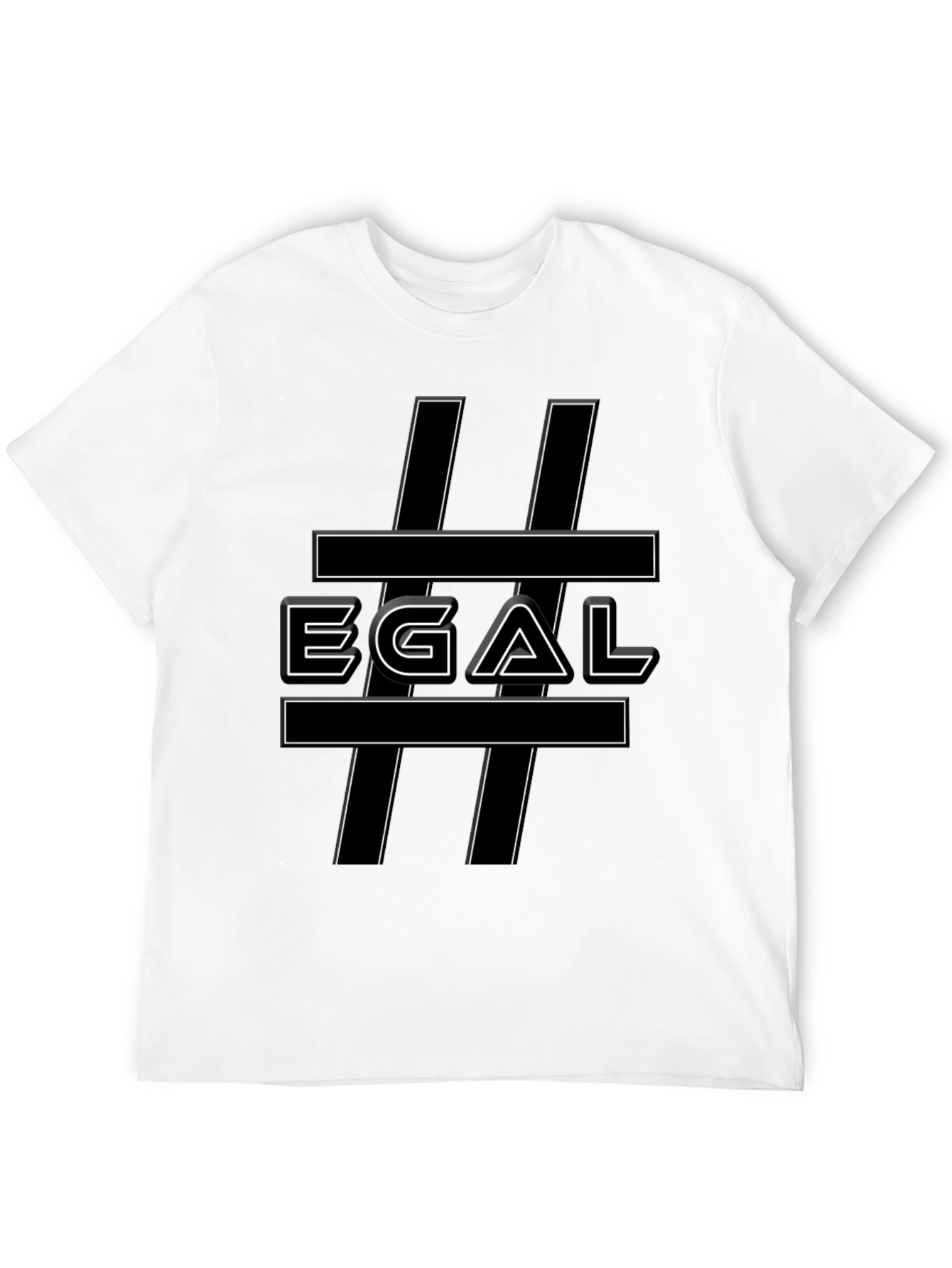 EGAL Graphic Tee - Black Casual T-Shirt
