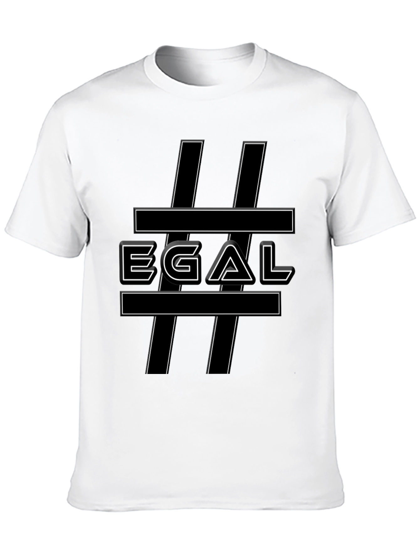 EGAL Graphic Tee - Black Casual T-Shirt