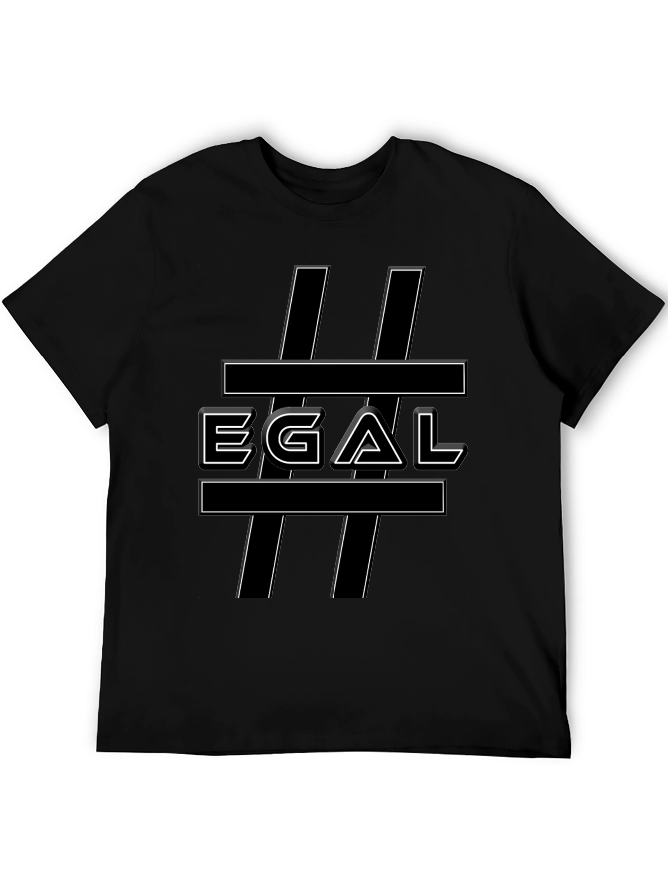EGAL Graphic Tee - Black Casual T-Shirt