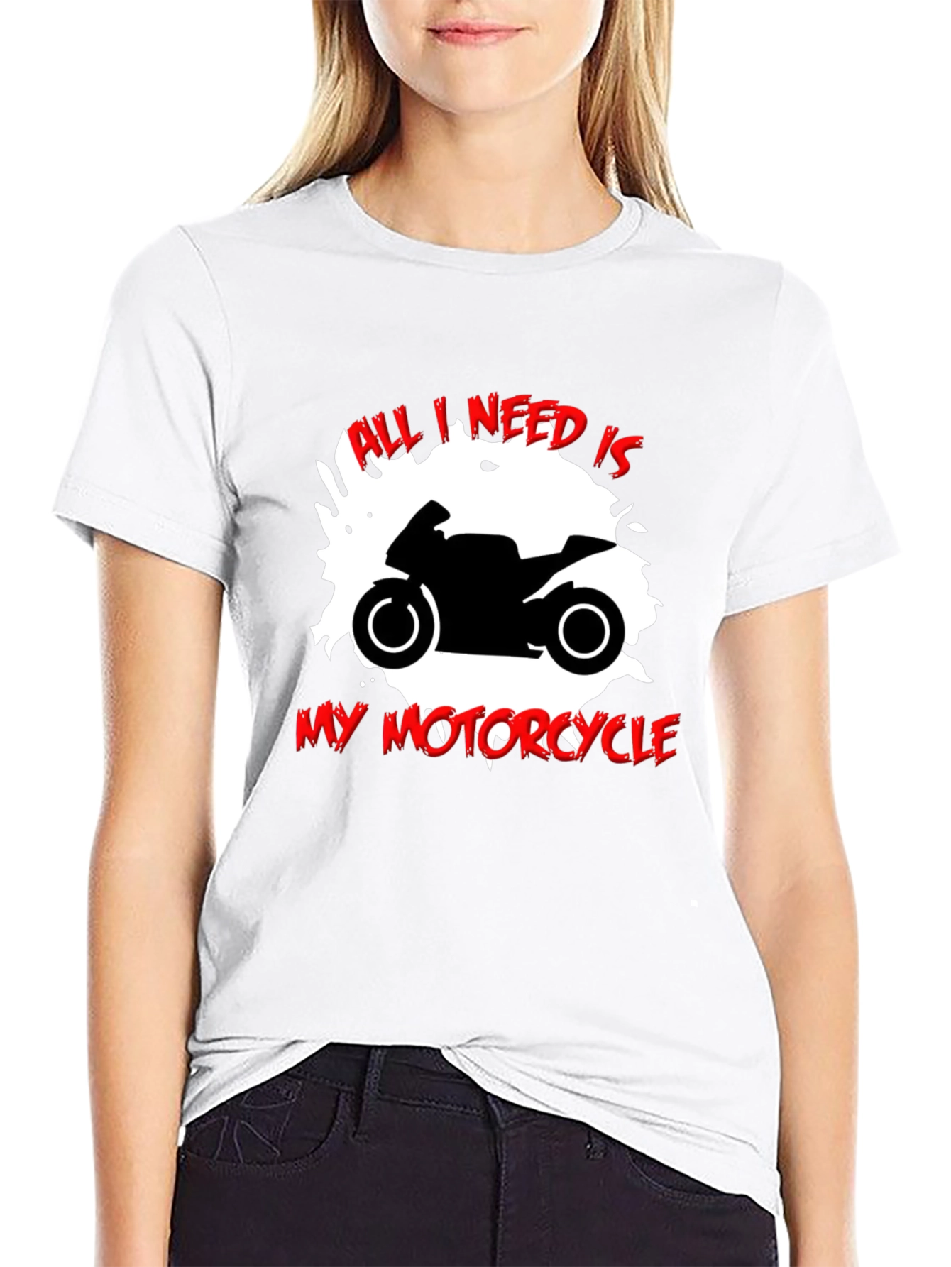 All I Need Is My Motorcycle Black T-Shirt