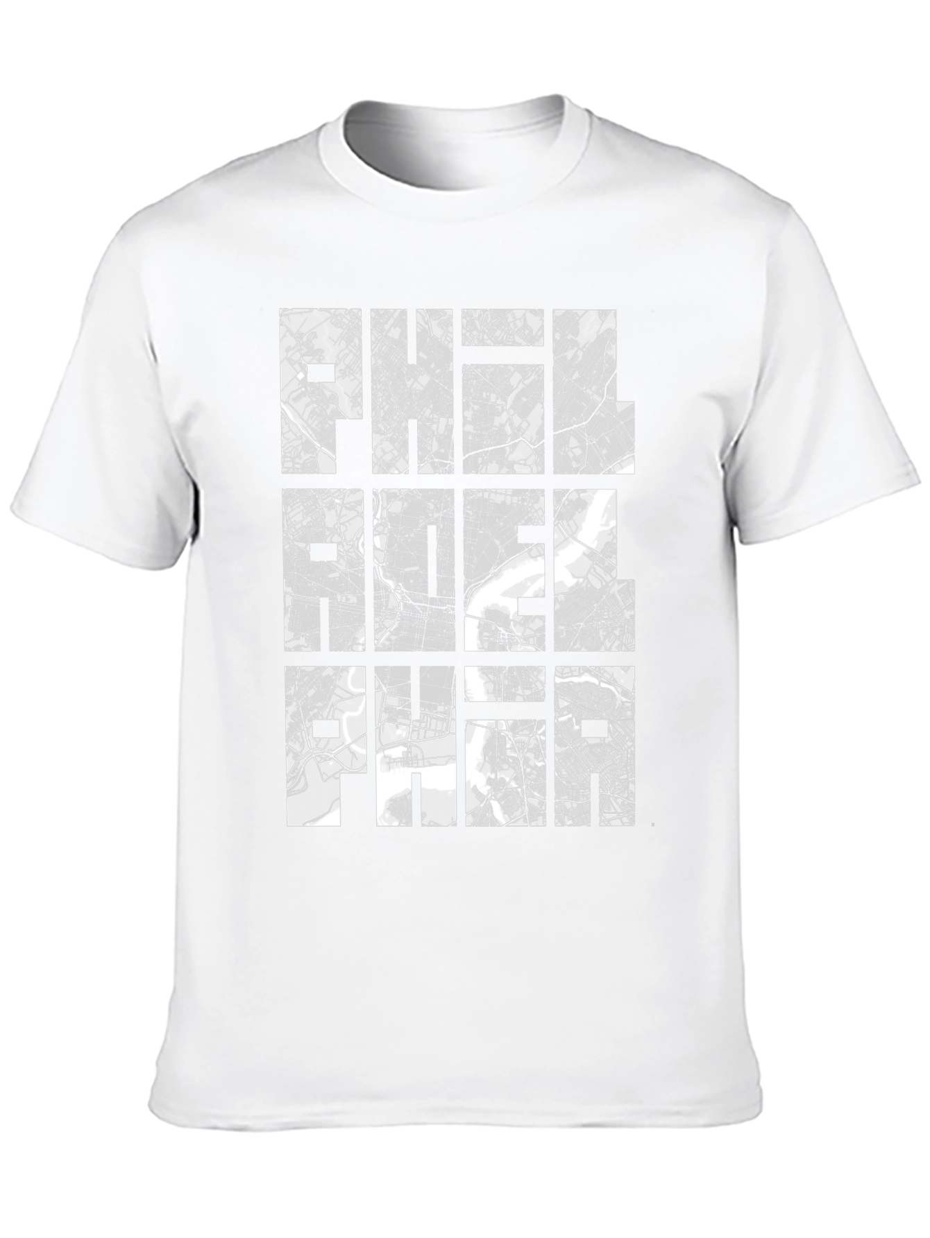 Philadelphia City Map Graphic Print T-Shirt