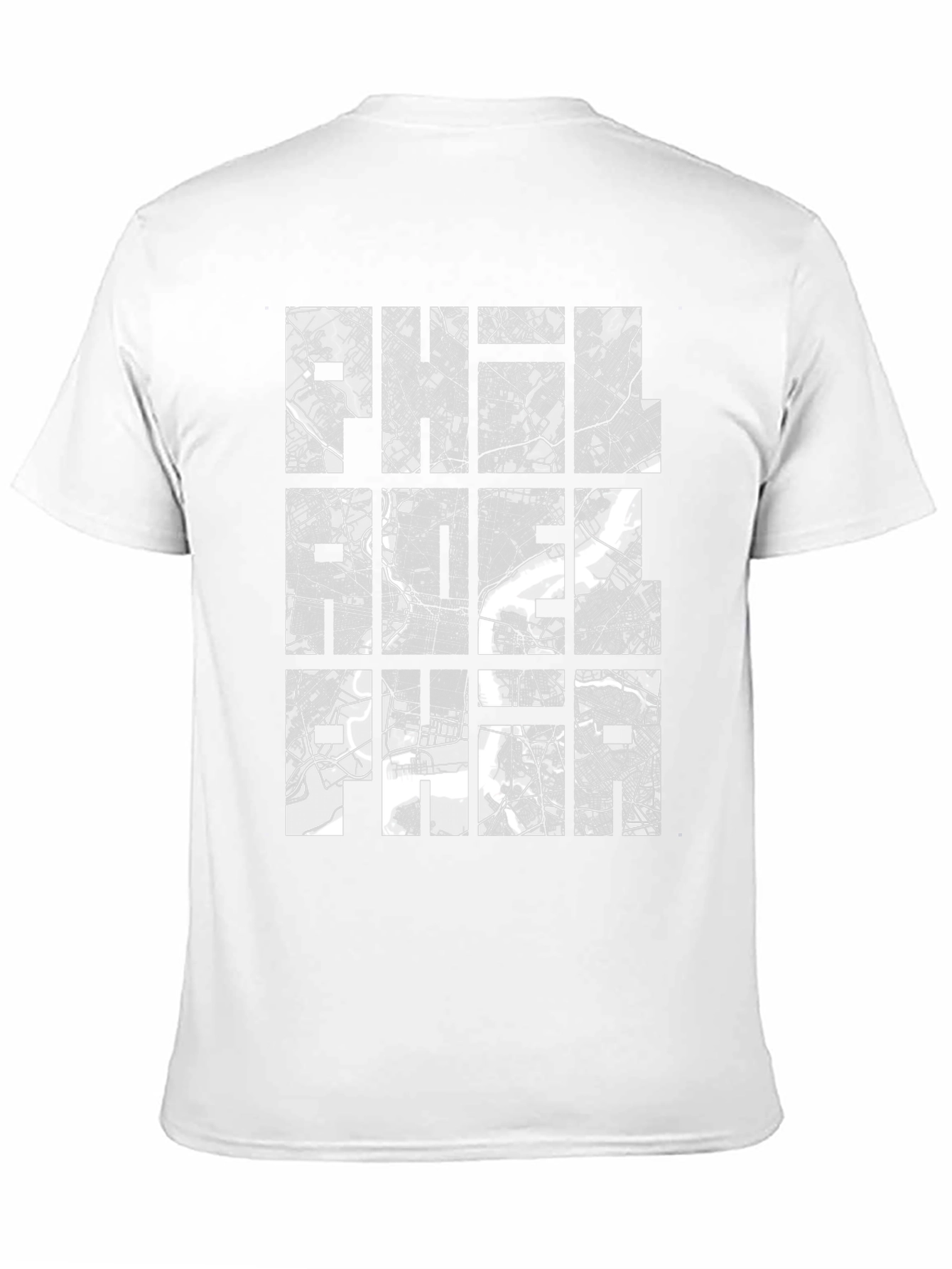 Philadelphia City Map Graphic Print T-Shirt