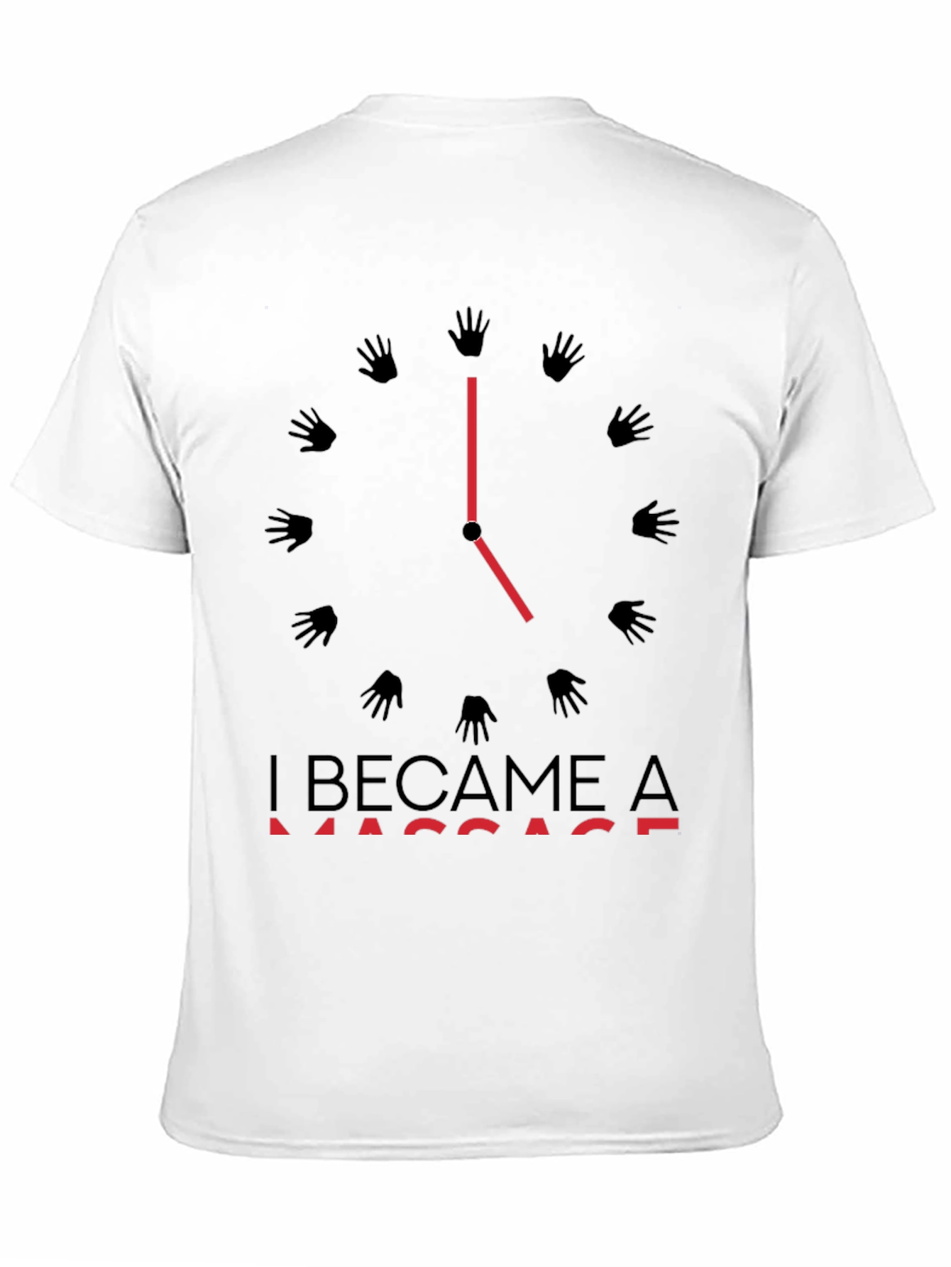 Massage Time T-Shirt - Black Crew Neck Tee