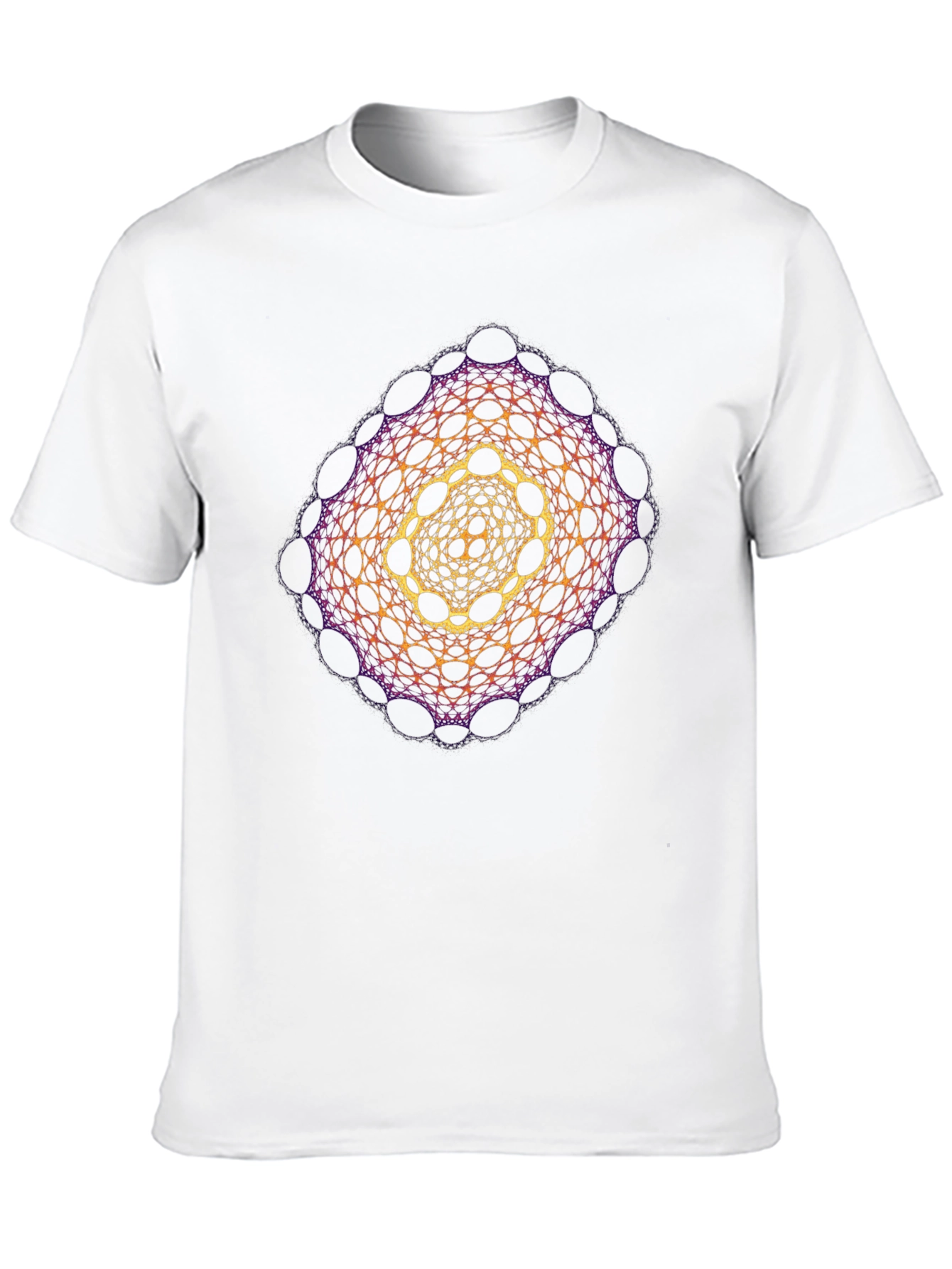 Geometric Mandala Print Black T-Shirt