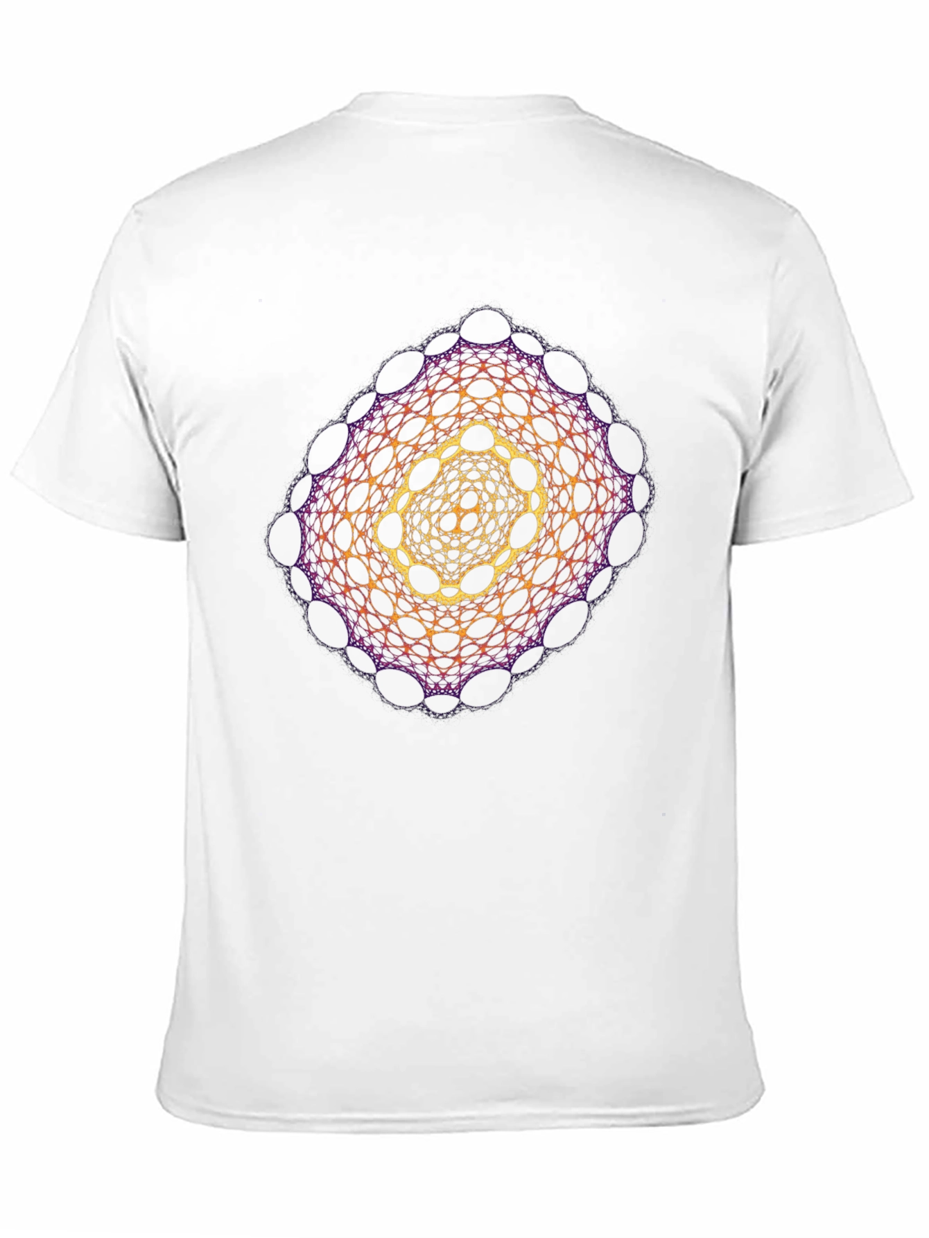 Geometric Mandala Print Black T-Shirt