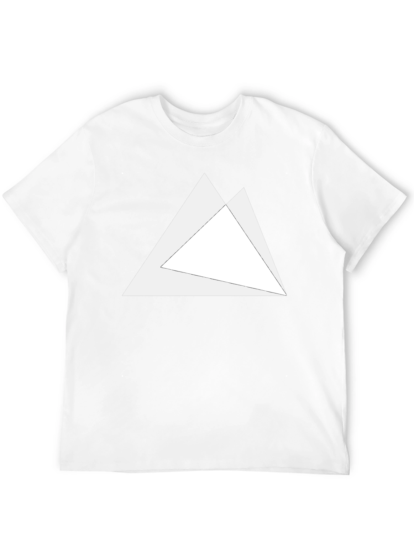 Mens Black T-Shirt with Geometric Triangle Design
