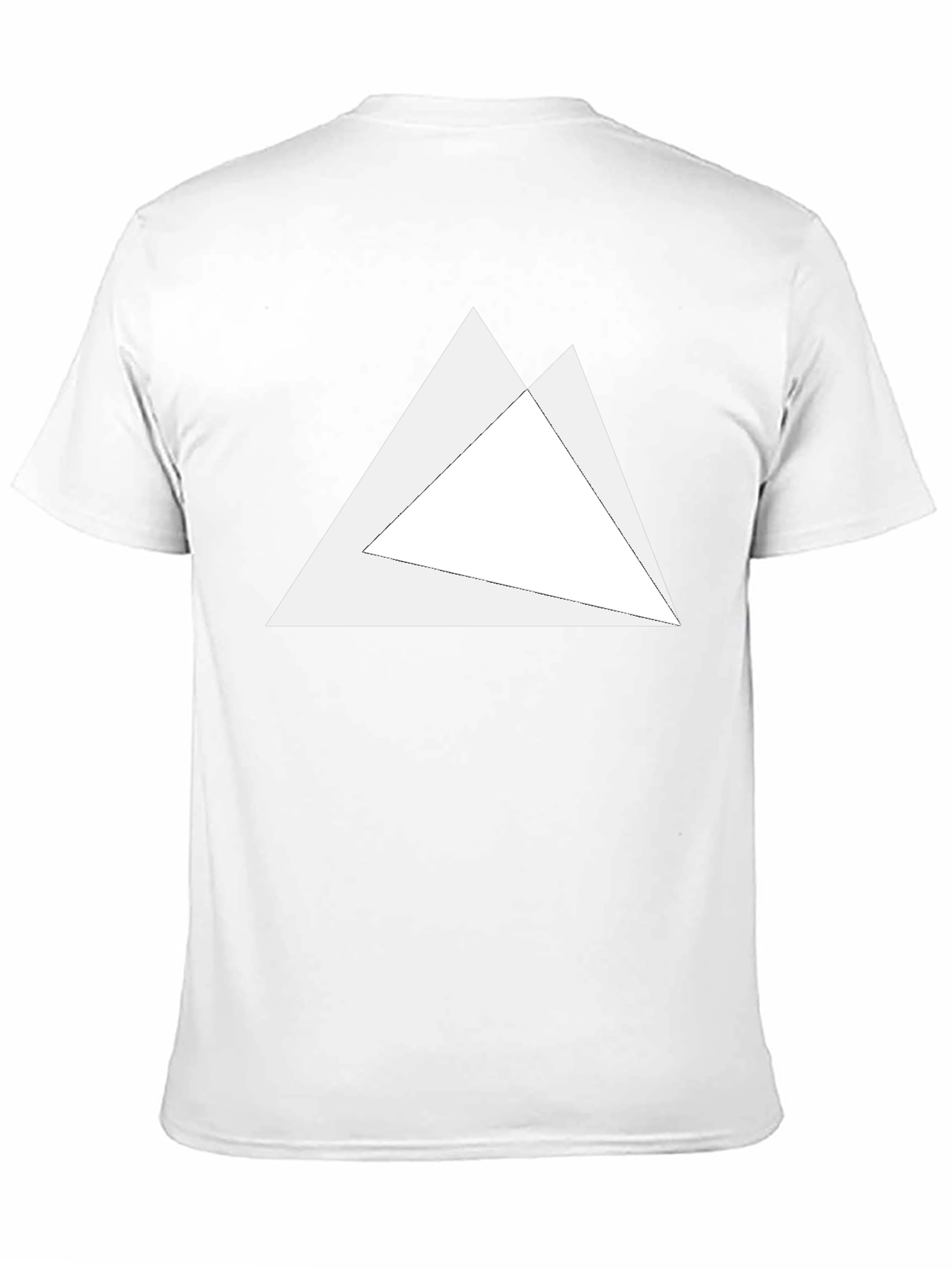 Mens Black T-Shirt with Geometric Triangle Design