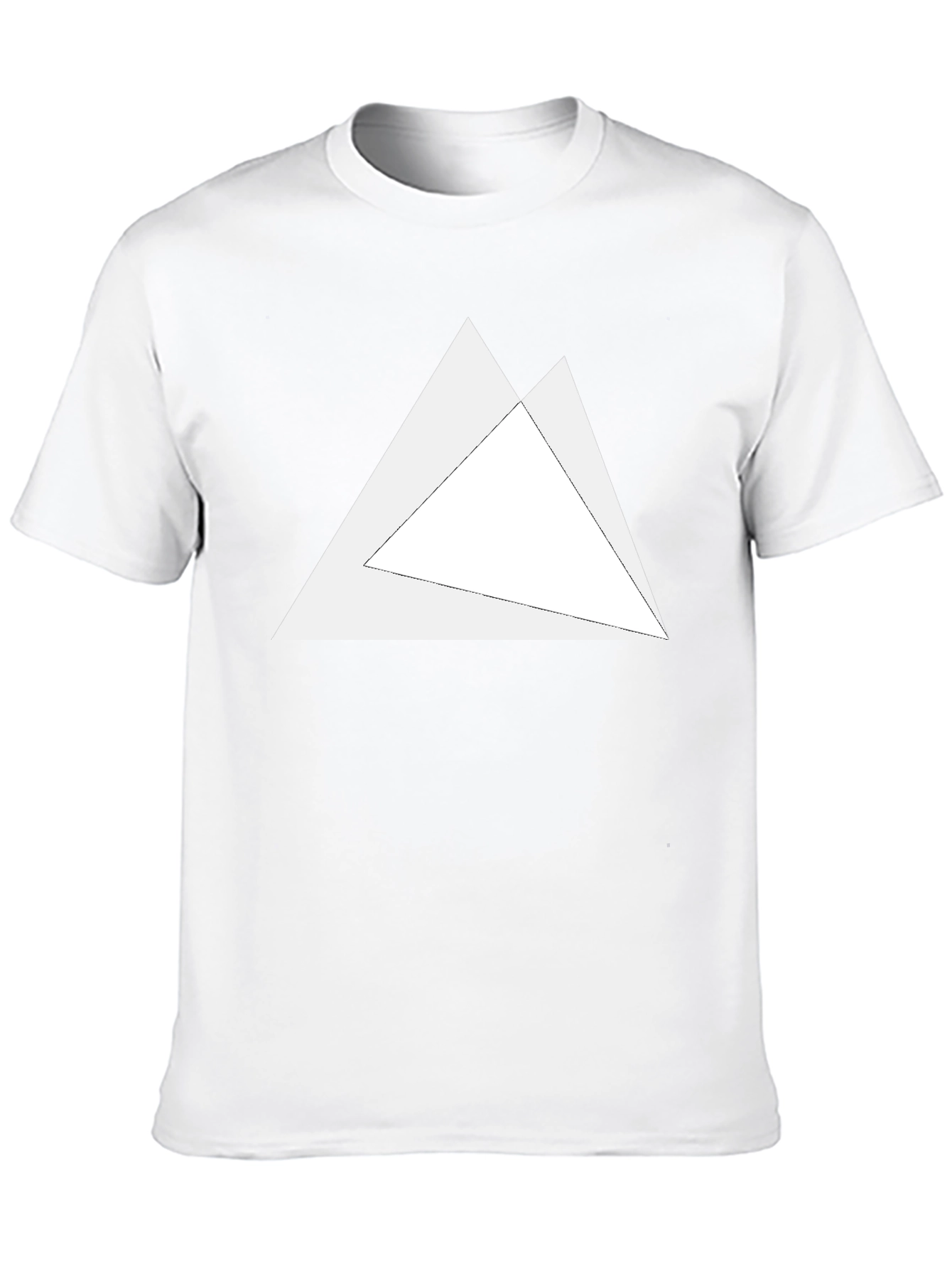 Mens Black T-Shirt with Geometric Triangle Design