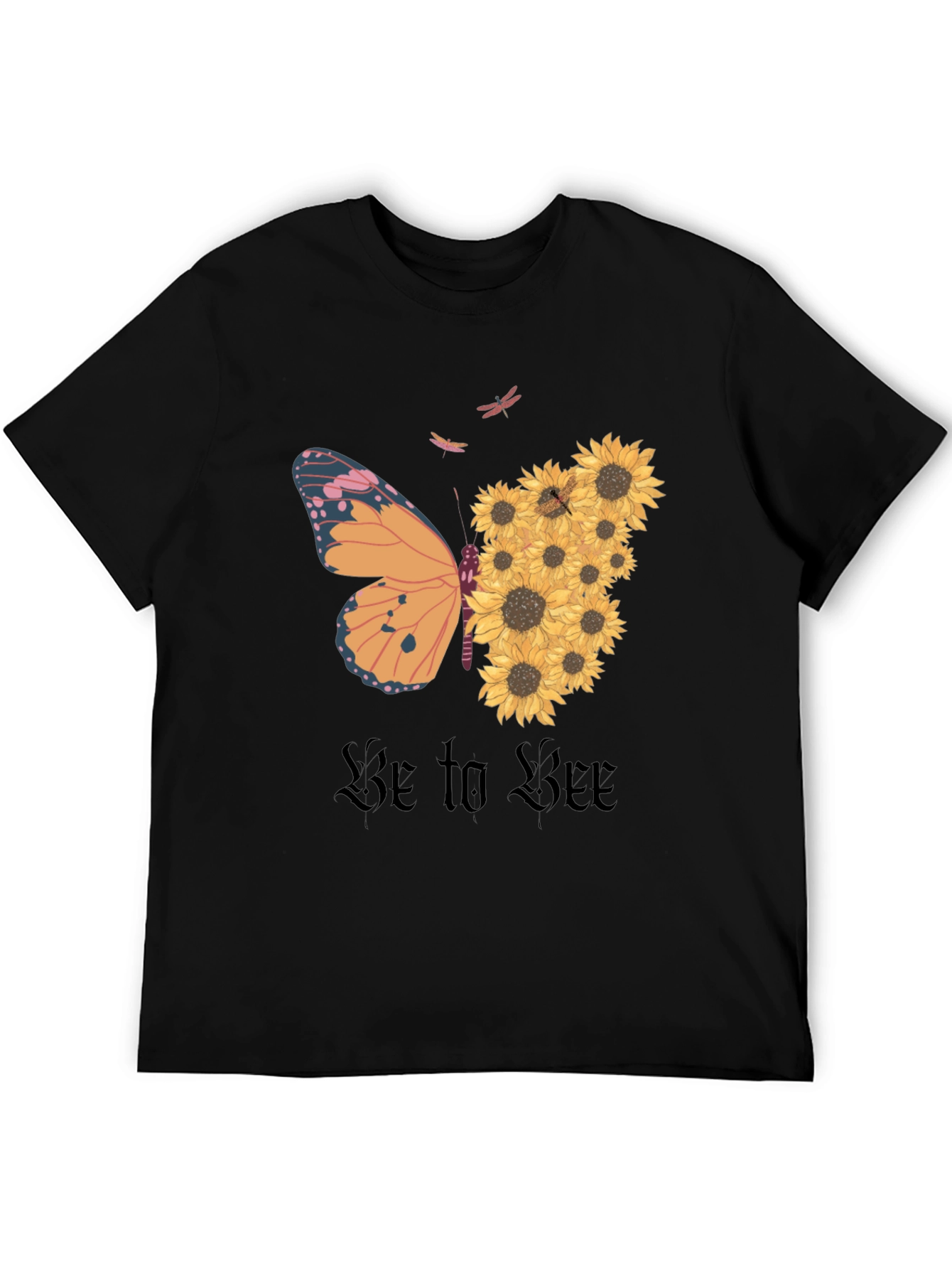 Butterfly Sunflower Graphic Tee - Nature Inspired T-Shirt