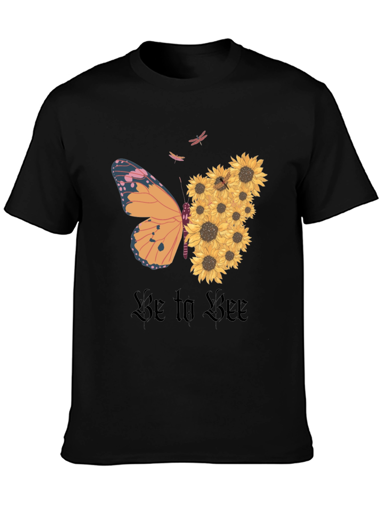 Butterfly Sunflower Graphic Tee - Nature Inspired T-Shirt