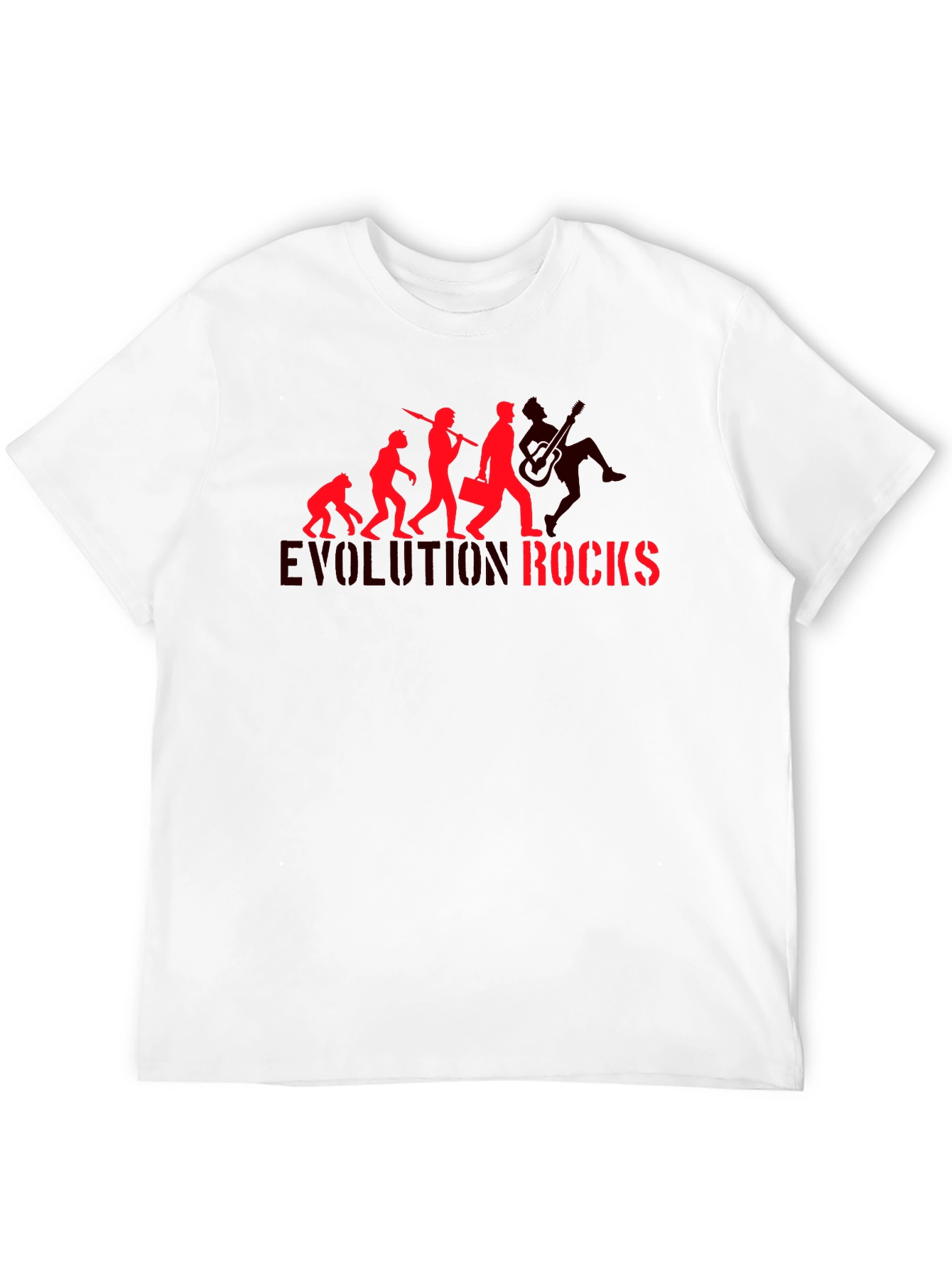 Evolution Rocks Graphic T-Shirt - Black Cotton Tee