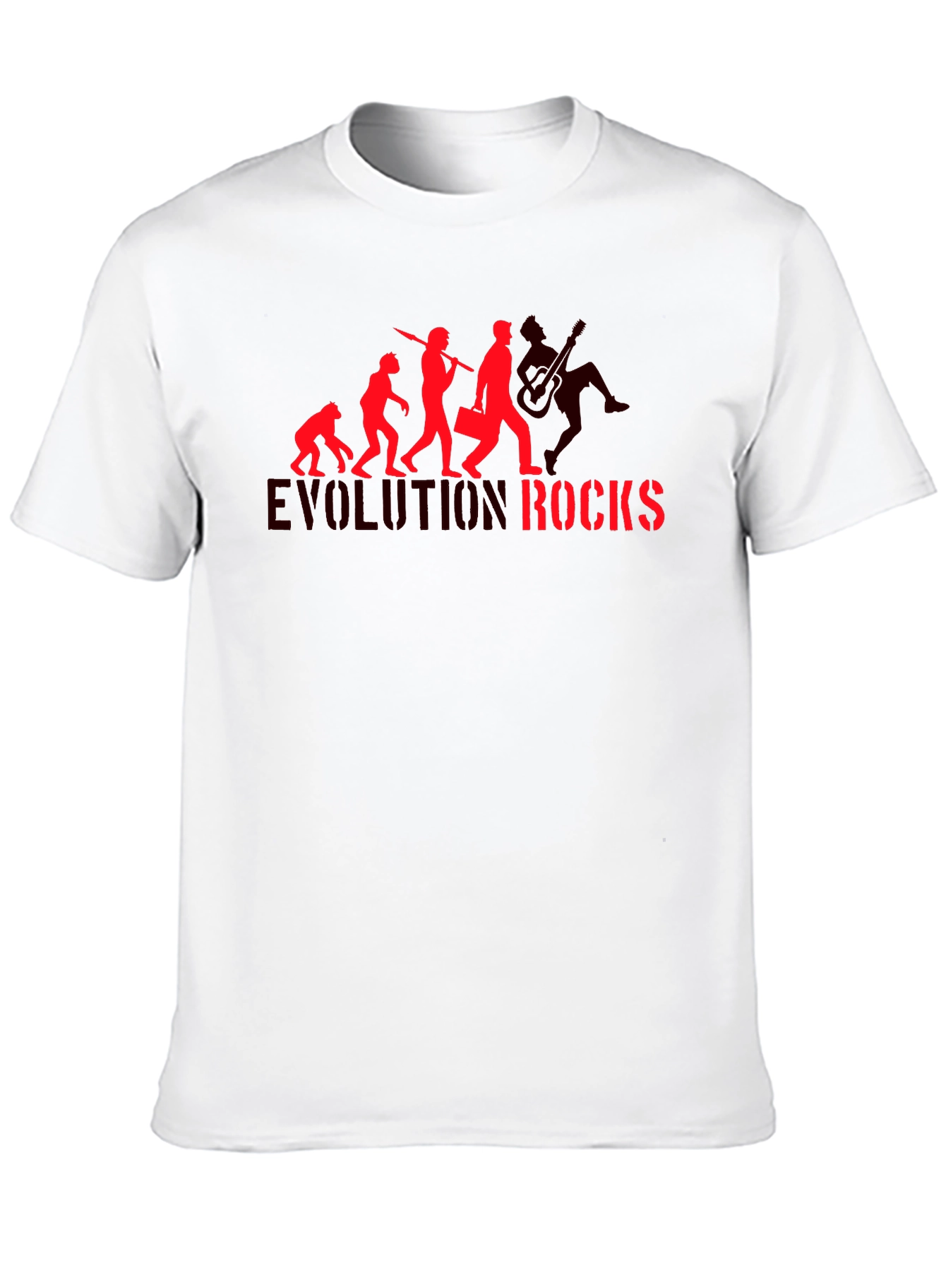 Evolution Rocks Graphic T-Shirt - Black Cotton Tee