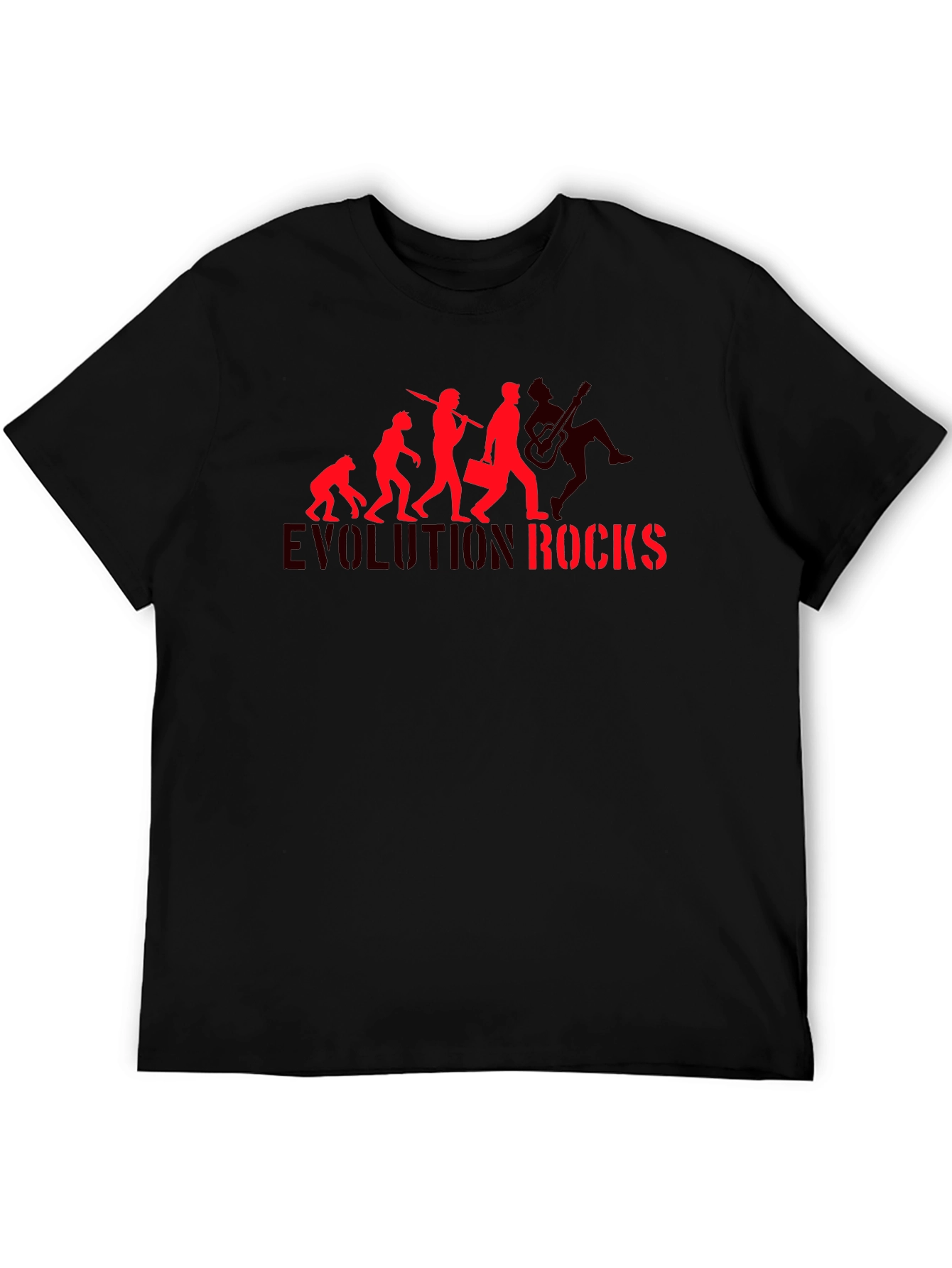 Evolution Rocks Graphic T-Shirt - Black Cotton Tee