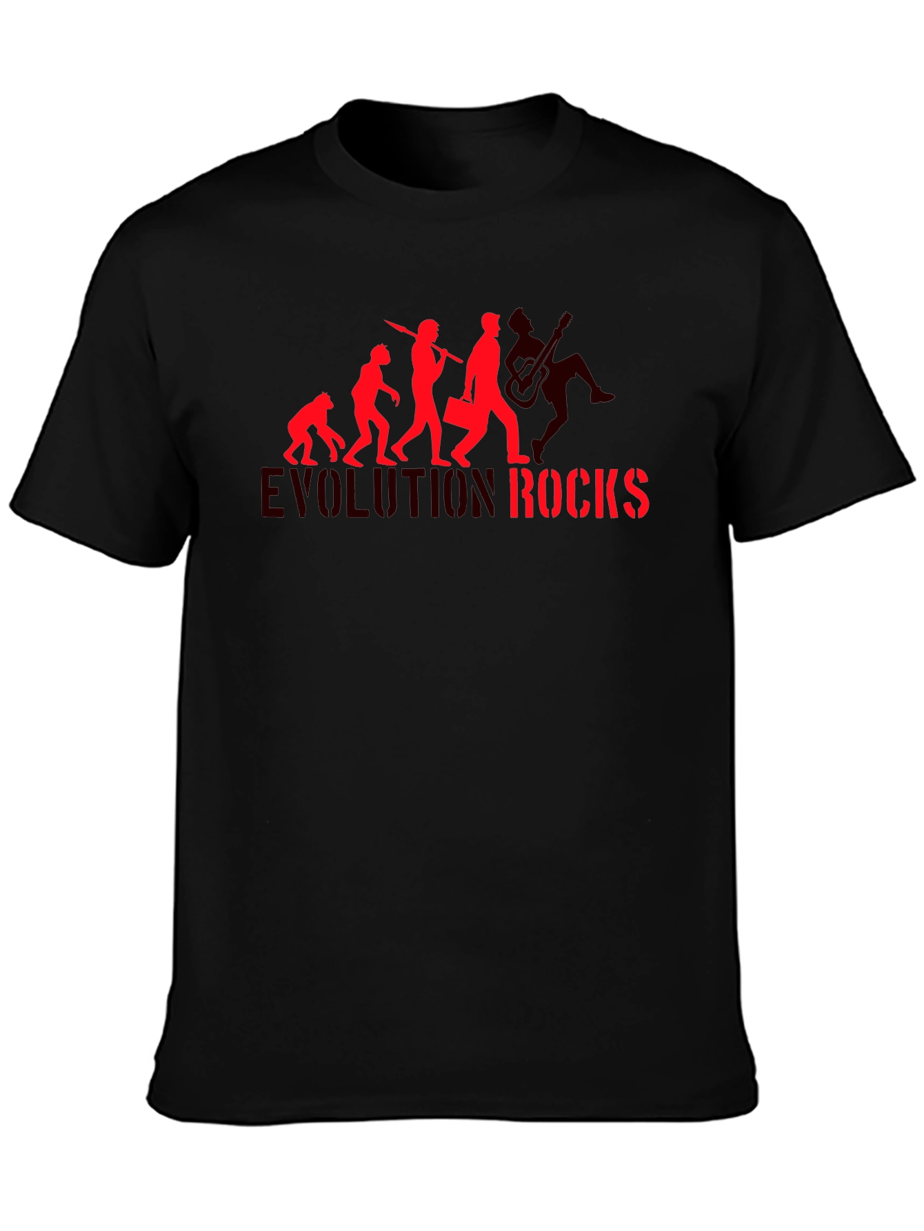 Evolution Rocks Graphic T-Shirt - Black Cotton Tee