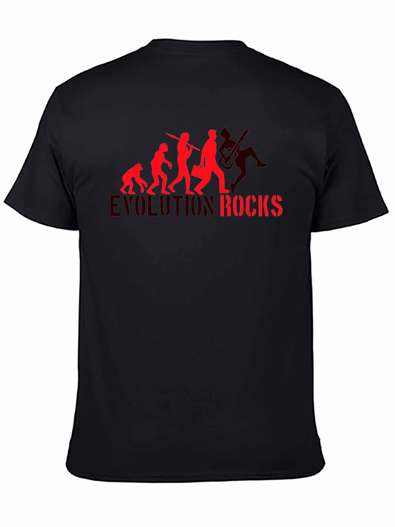 Evolution Rocks Graphic T-Shirt - Black Cotton Tee