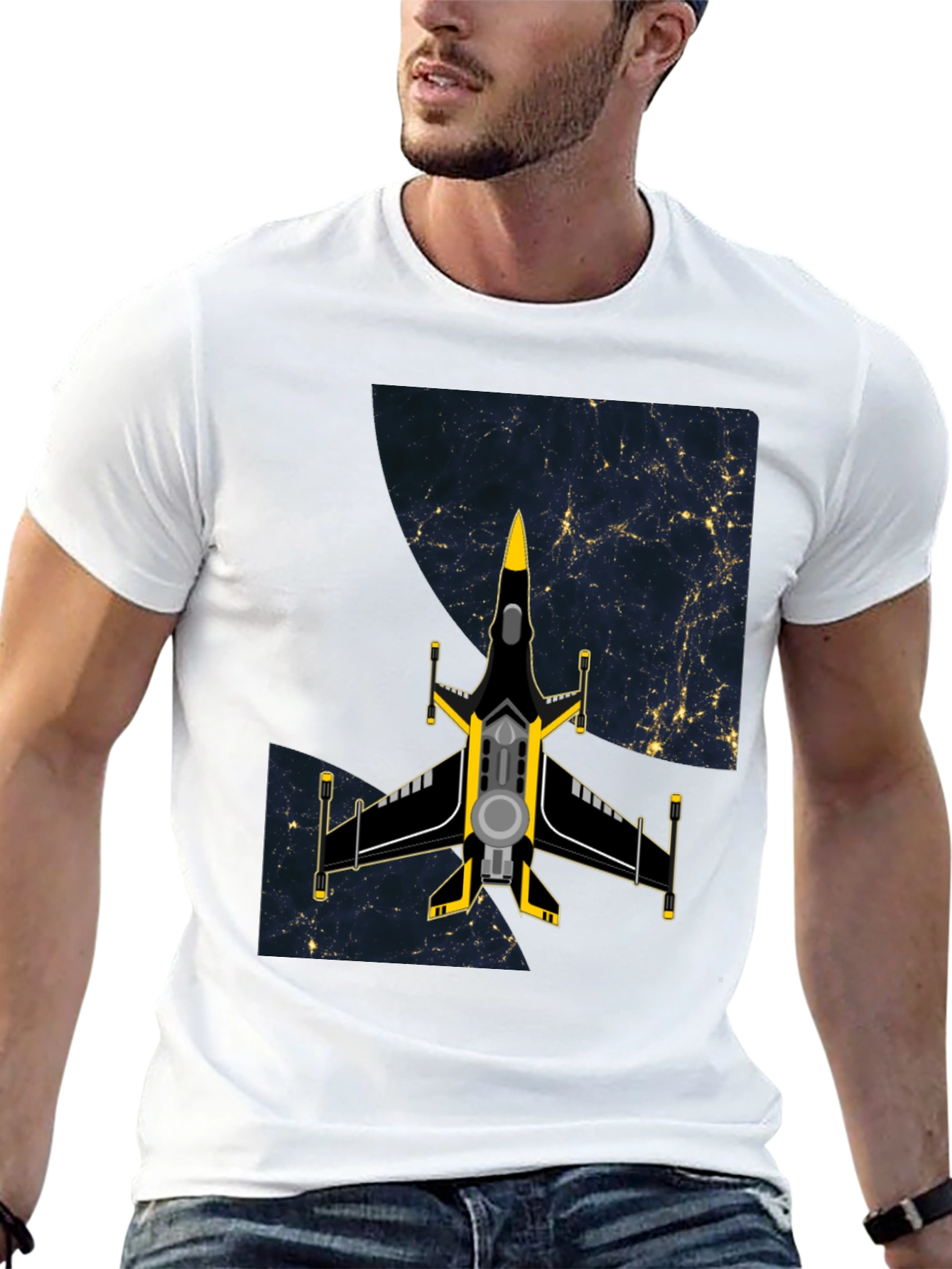 Sci-Fi Fighter Jet T-Shirt - Premium Graphic Tee