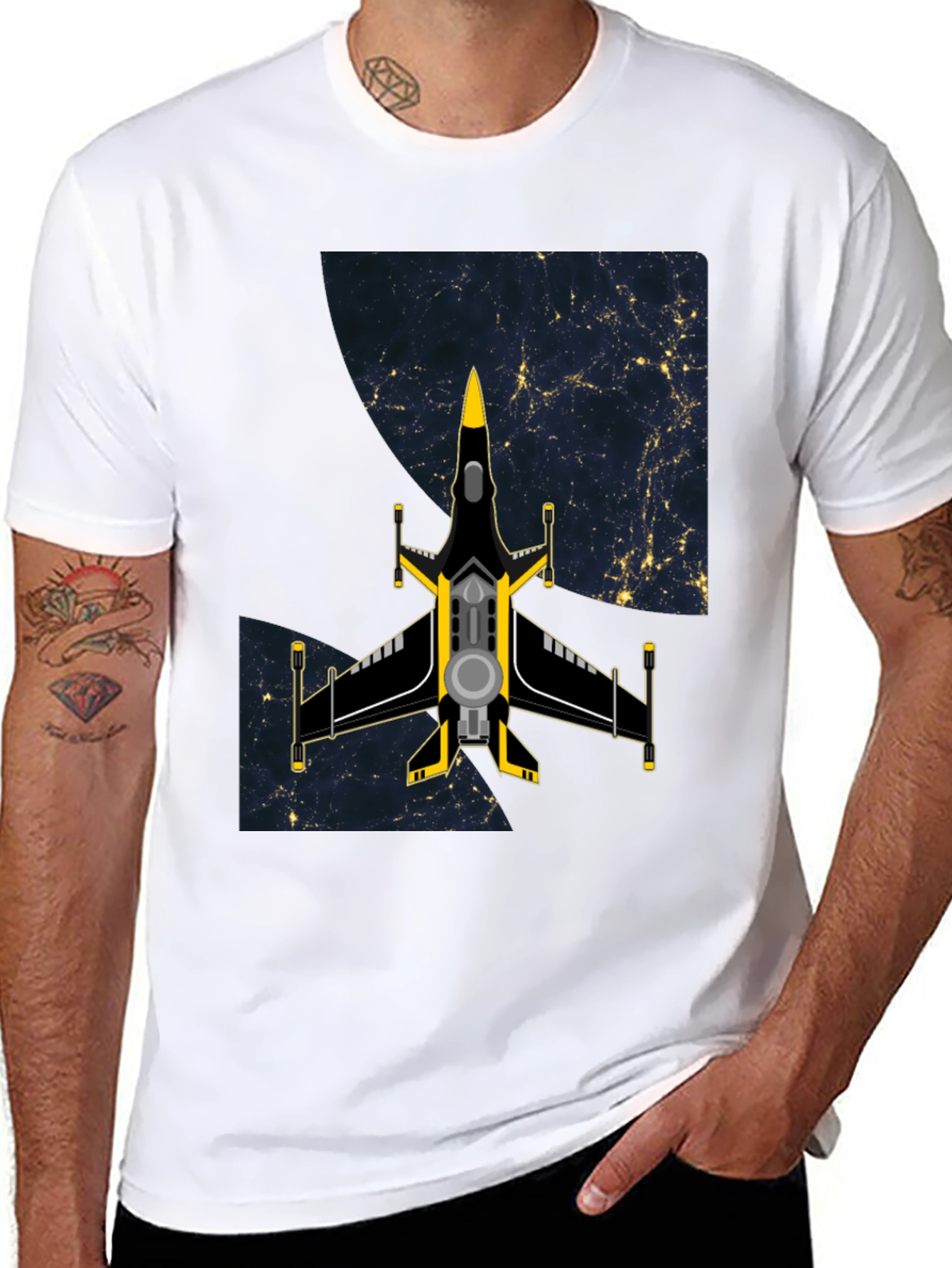 Sci-Fi Fighter Jet T-Shirt - Premium Graphic Tee