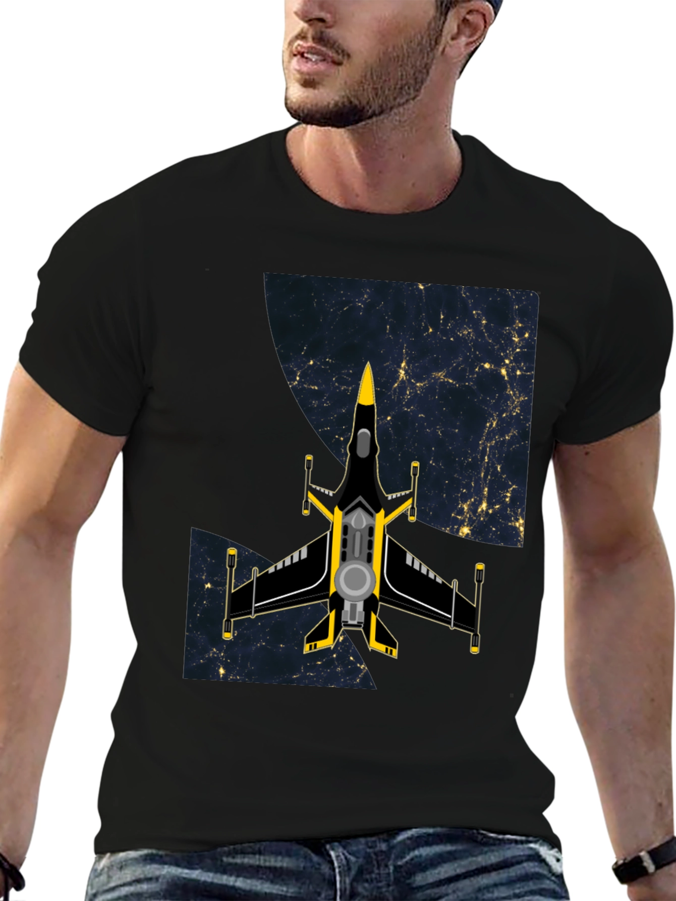 Sci-Fi Fighter Jet T-Shirt - Premium Graphic Tee