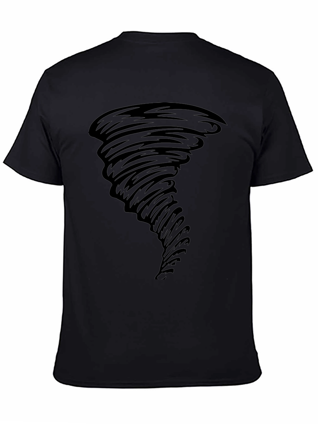Tornado Graphic T-Shirt - Black Cotton Tee