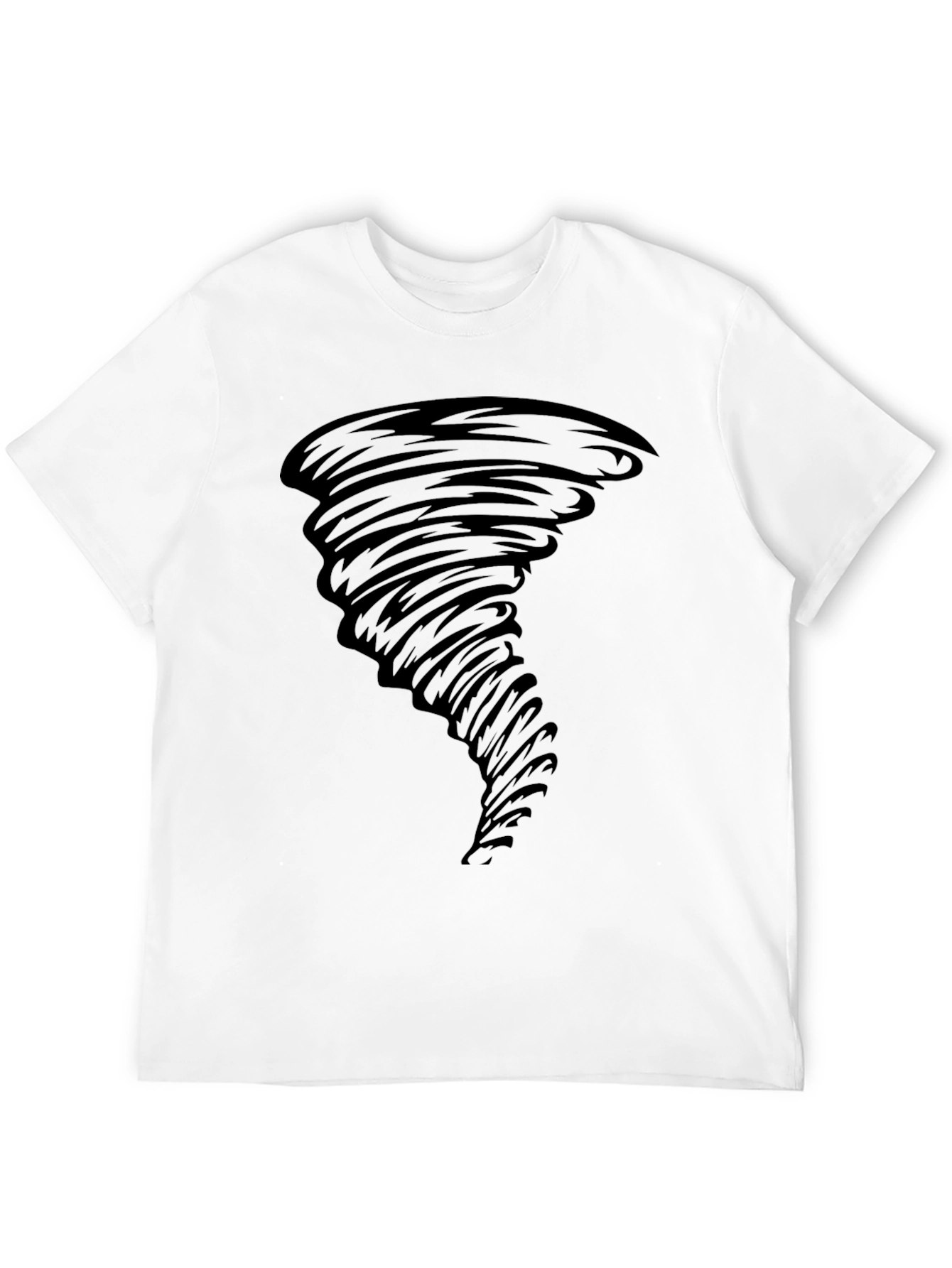 Tornado Graphic T-Shirt - Black Cotton Tee