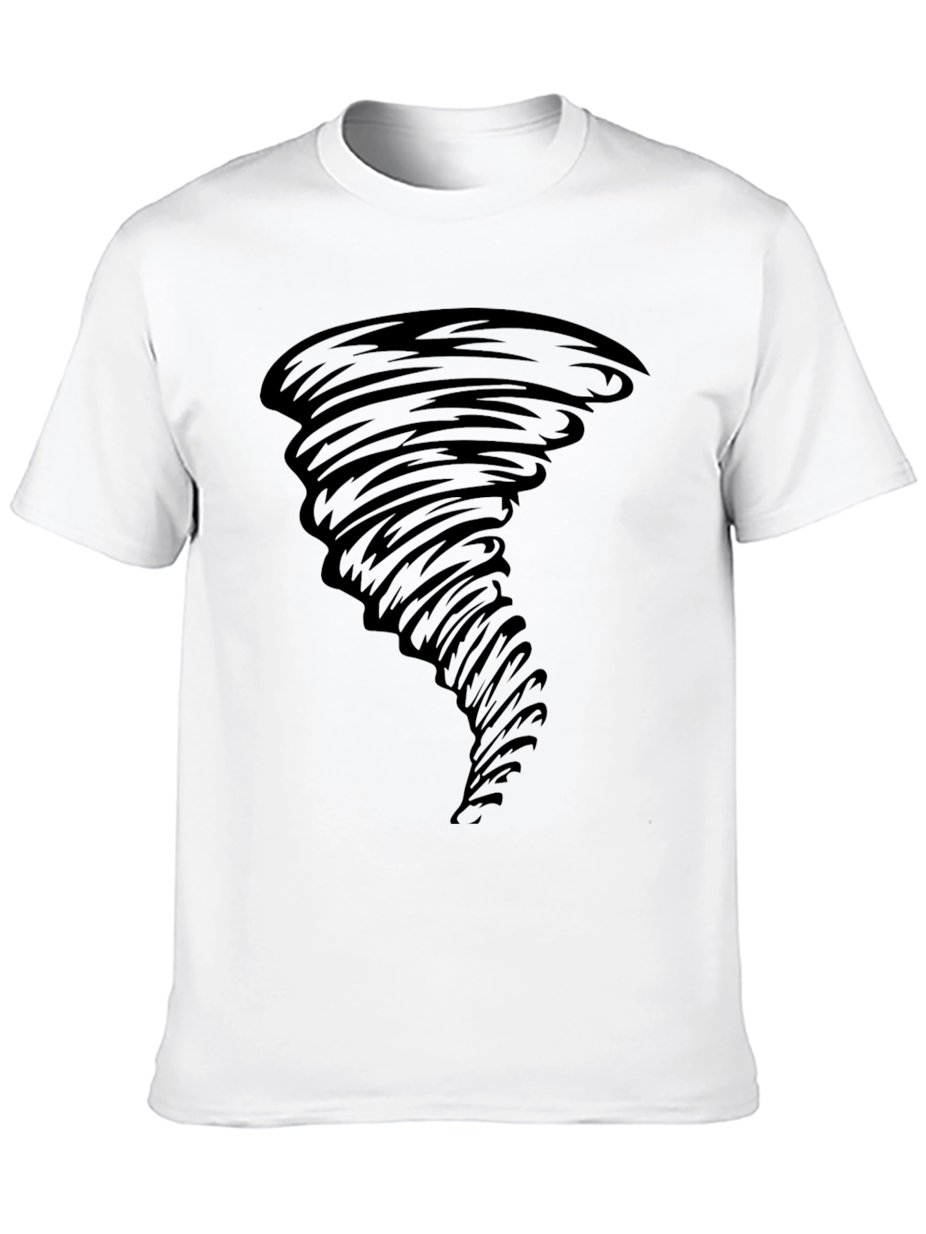 Tornado Graphic T-Shirt - Black Cotton Tee