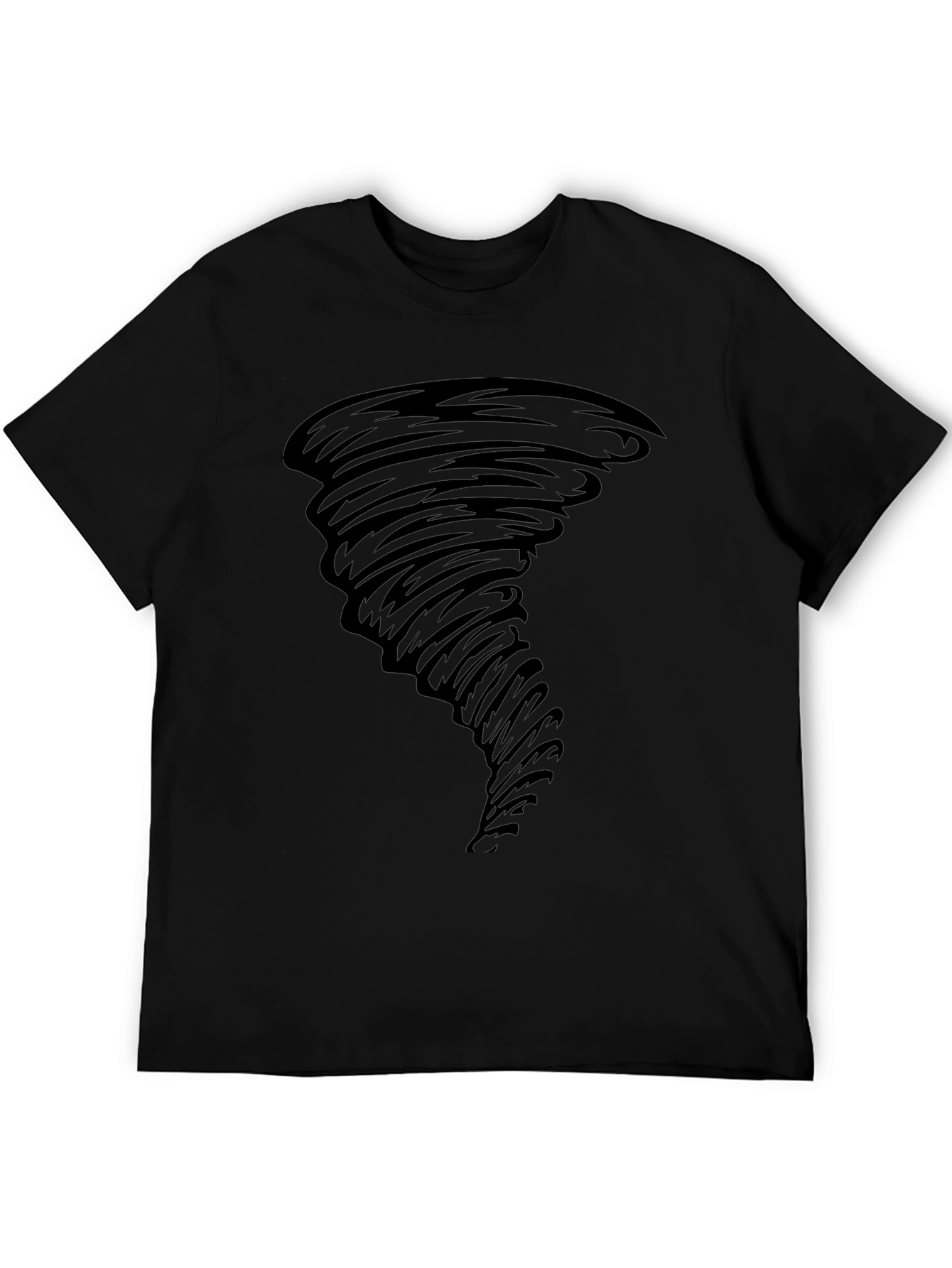 Tornado Graphic T-Shirt - Black Cotton Tee