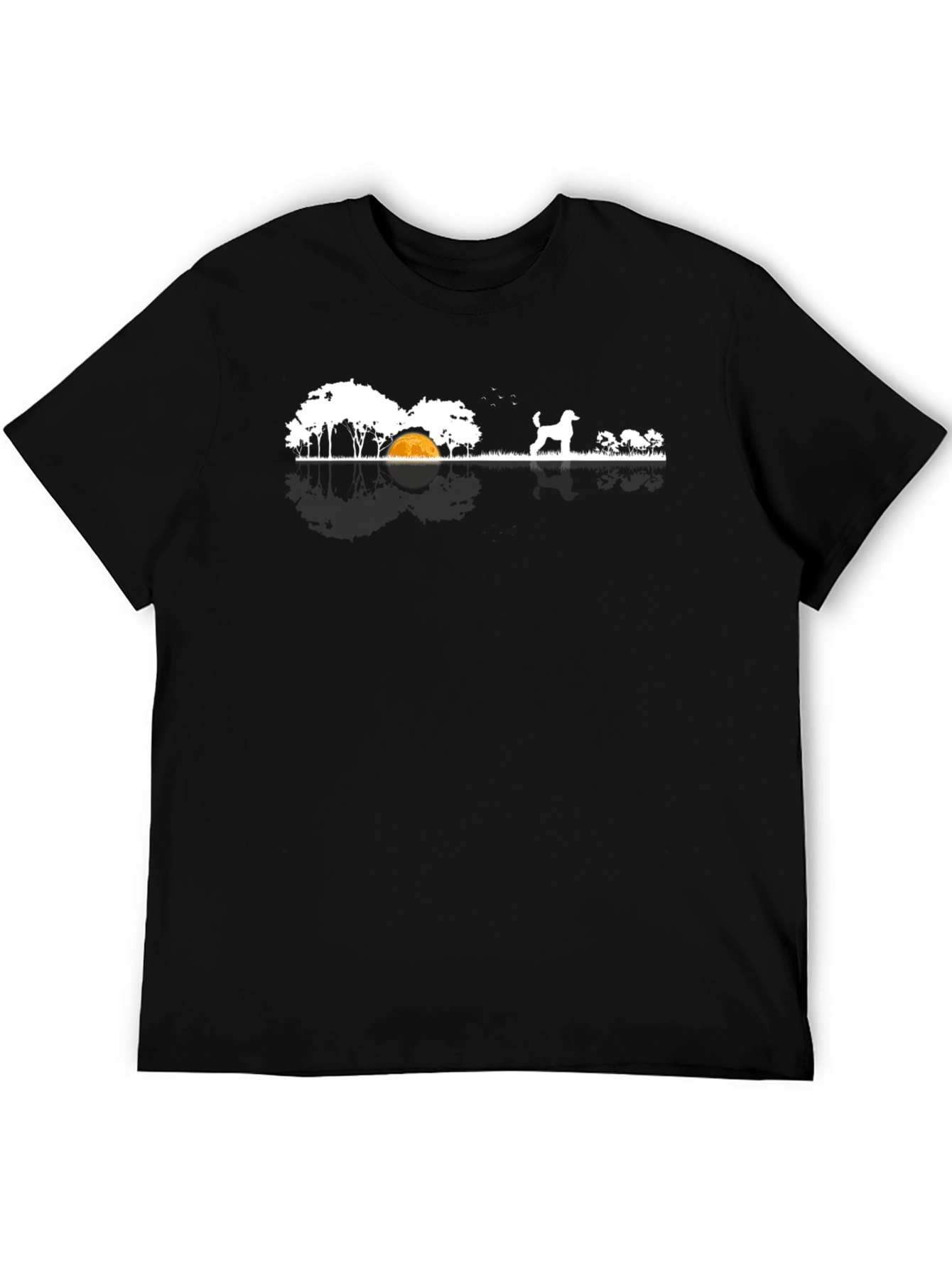 Dog Landscape Graphic Tee - Black