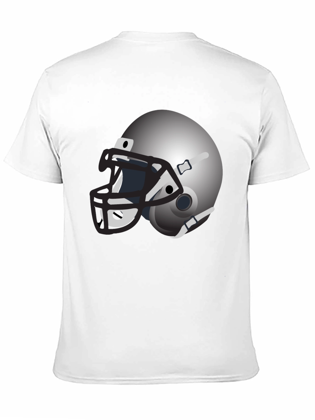 Football Helmet Graphic Black T-Shirt