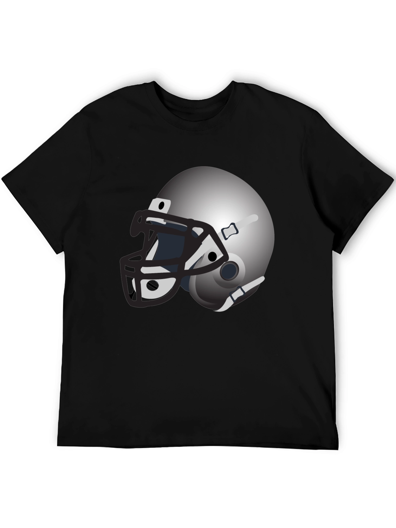 Football Helmet Graphic Black T-Shirt
