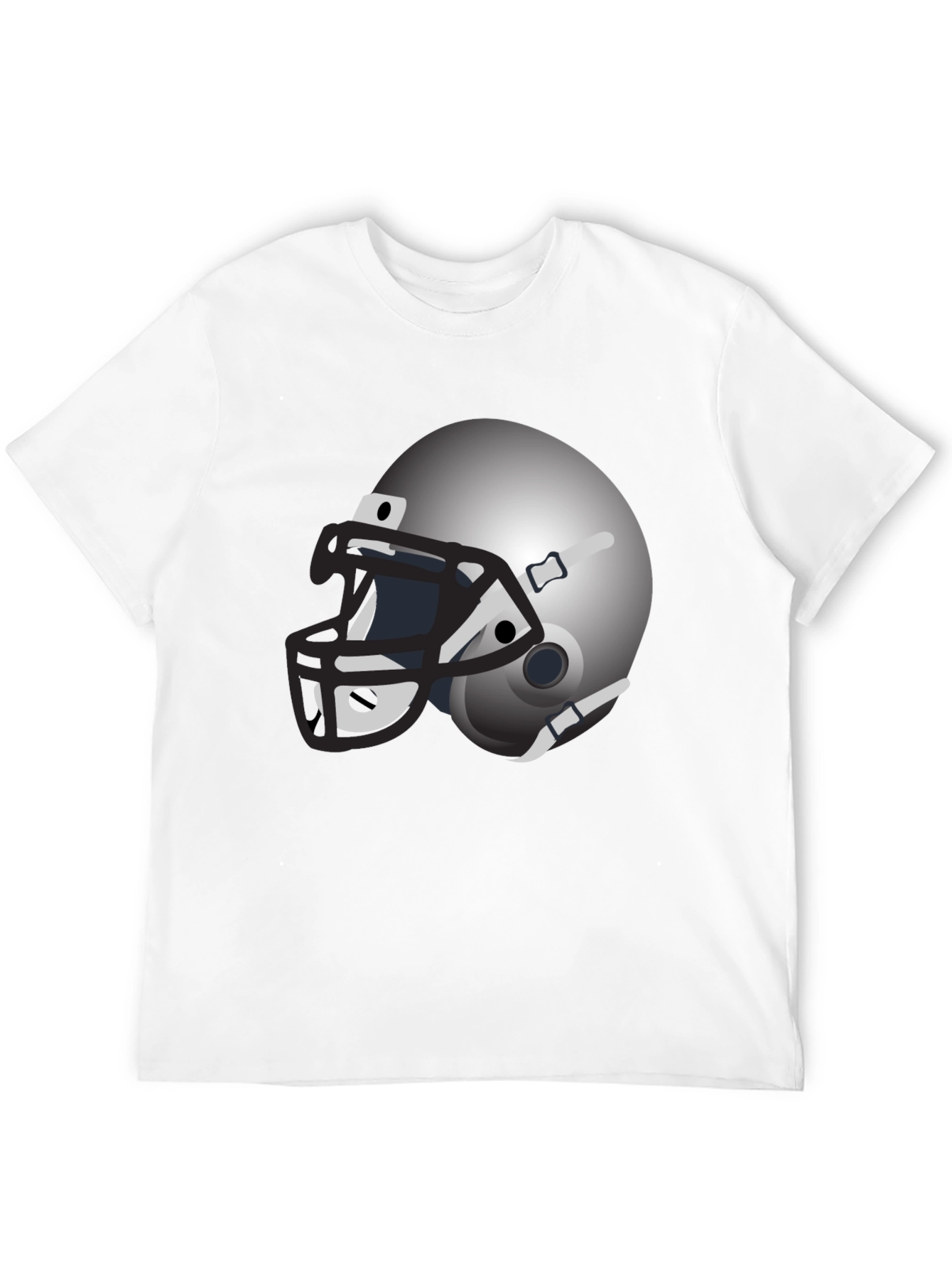 Football Helmet Graphic Black T-Shirt